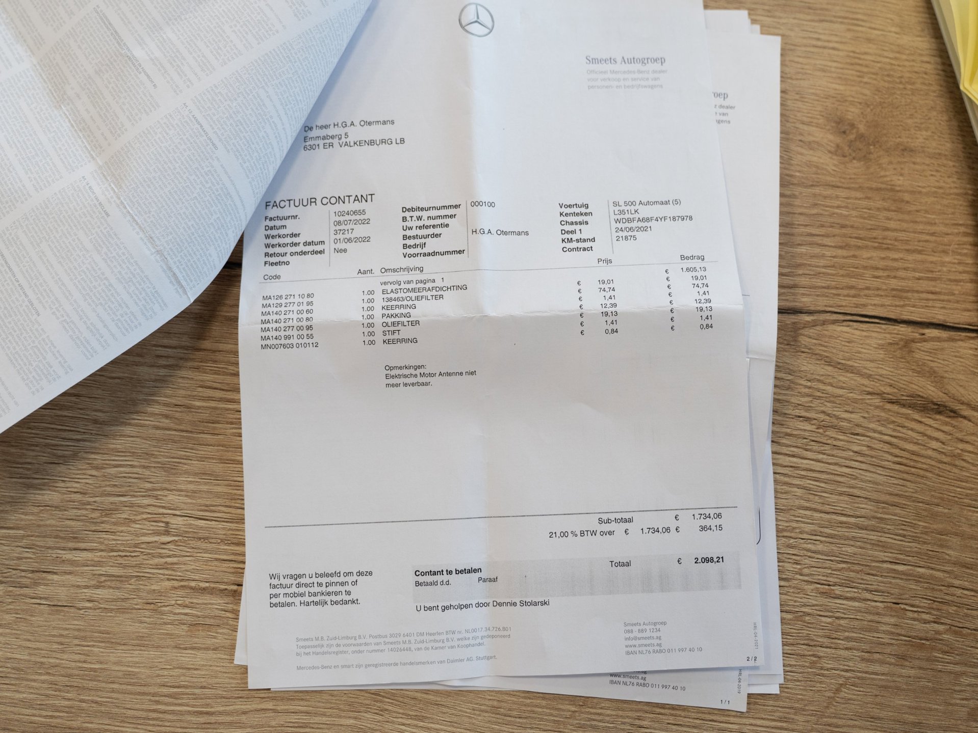 Foto van Mercedes-Benz SL 500
