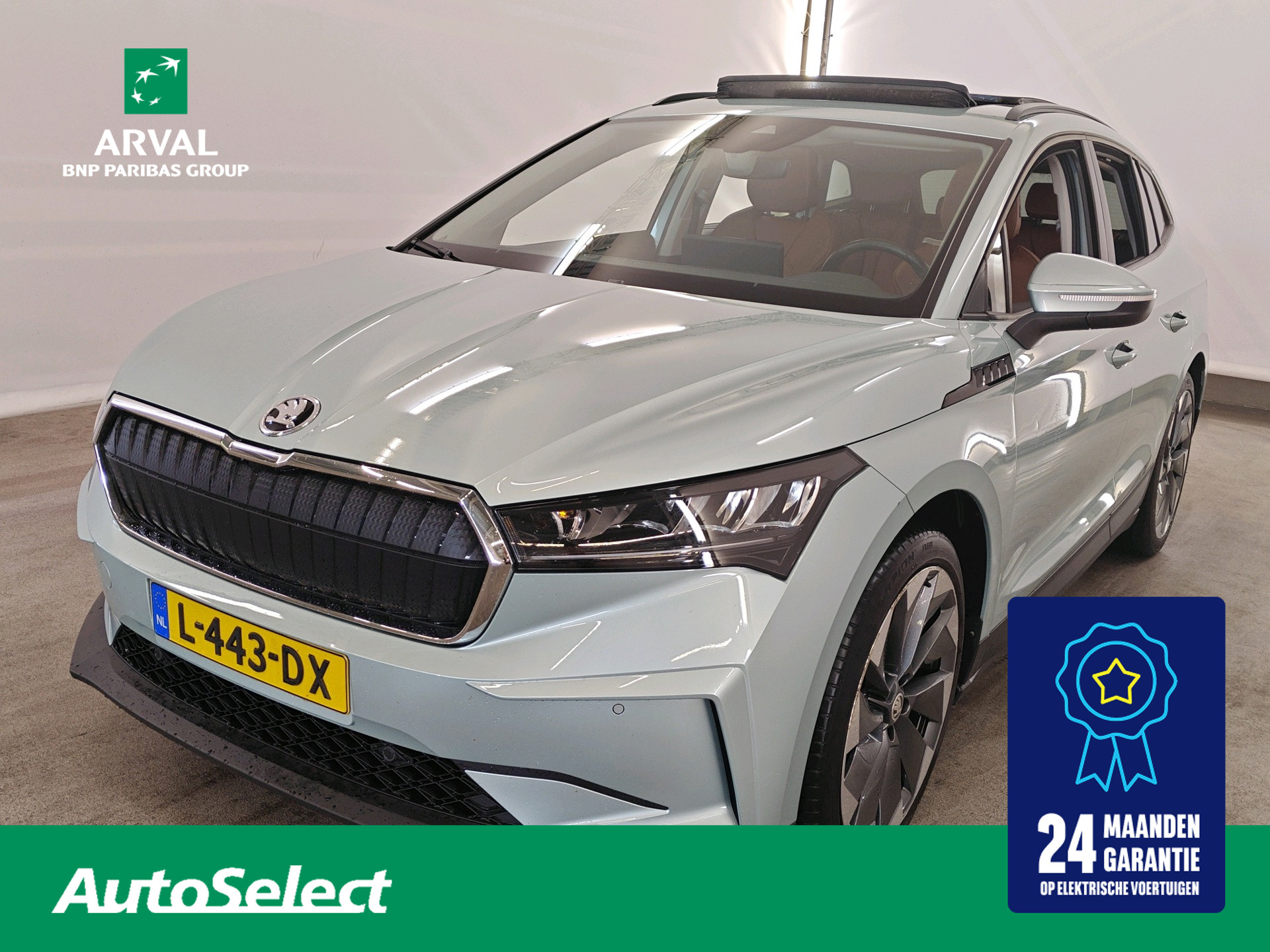 Skoda Enyaq 60 60 180pk | SOH 93% | Leder | Panoramadak | Assistentie Pakket | Comfort Pakket | Parkeer Pakket| Stuur verwarmd |21 2021 - voorkant