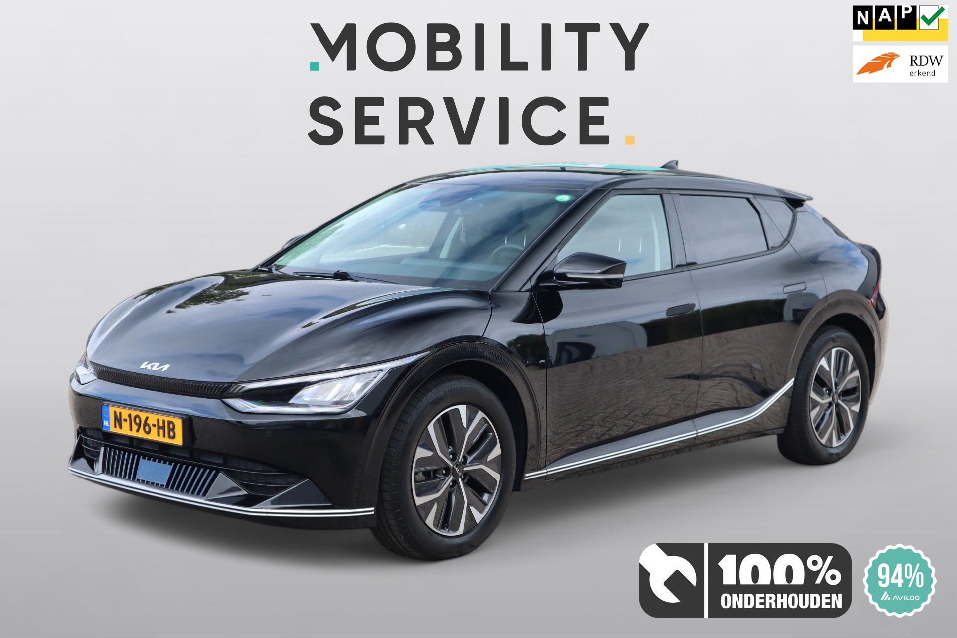Kia Ev6 Plus 77.4 kWh SOH94% Trekhaak Leder ACC Clima 2021 - voorkant