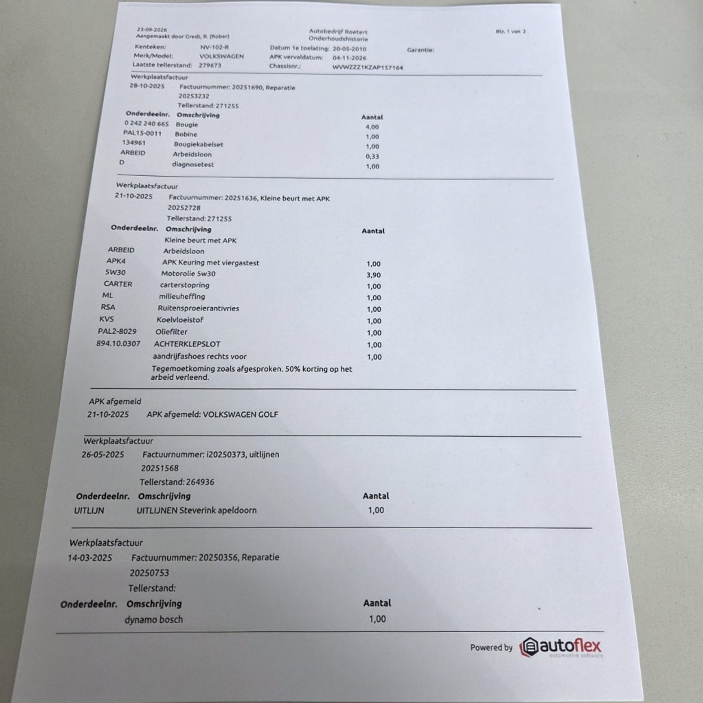 Foto van Volkswagen Golf