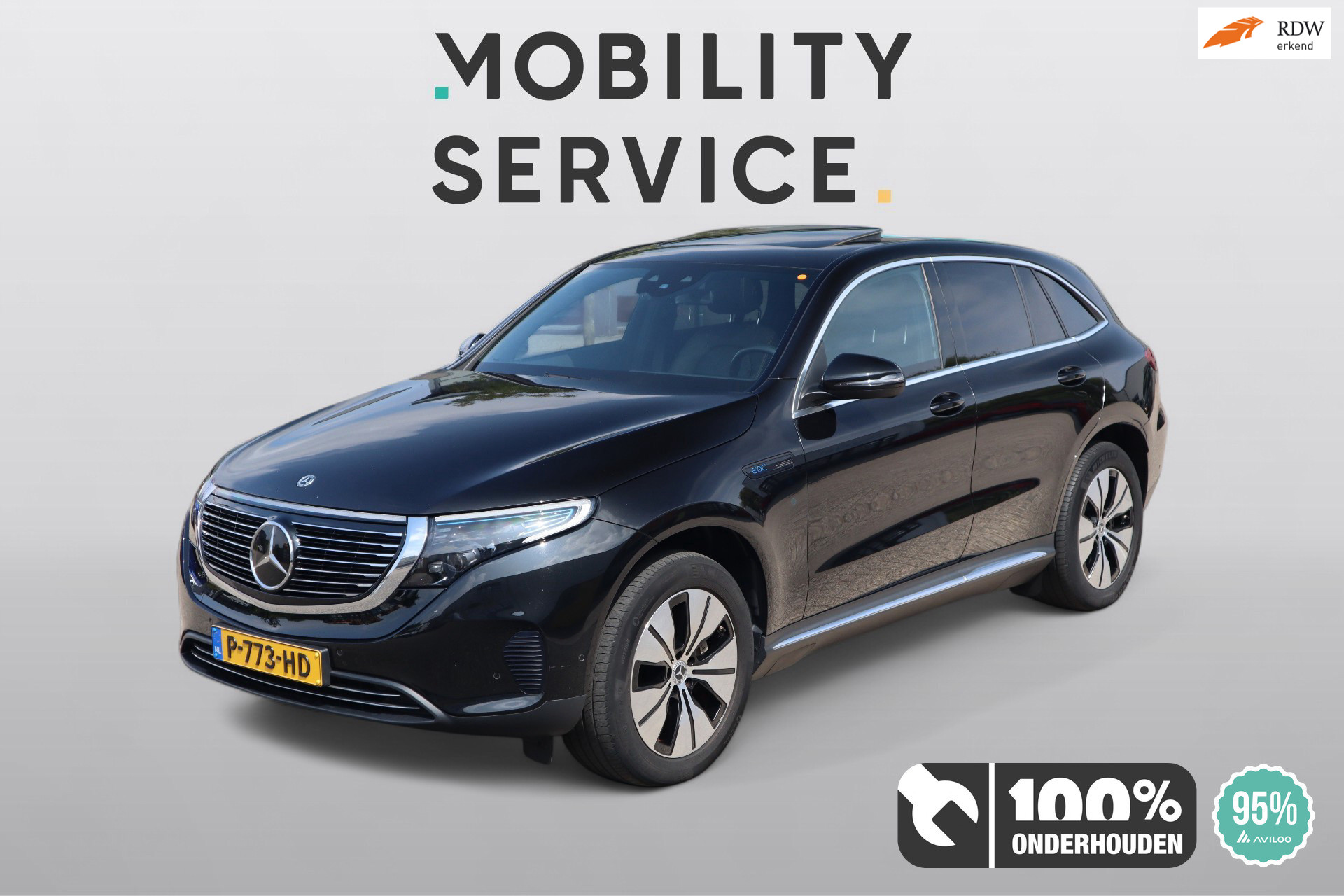 Mercedes-Benz Eqc 400 4Matic 400 4MATIC Premium 80 kWh Pano Trekhaak Matrix CarPlay VC 2021 - voorkant