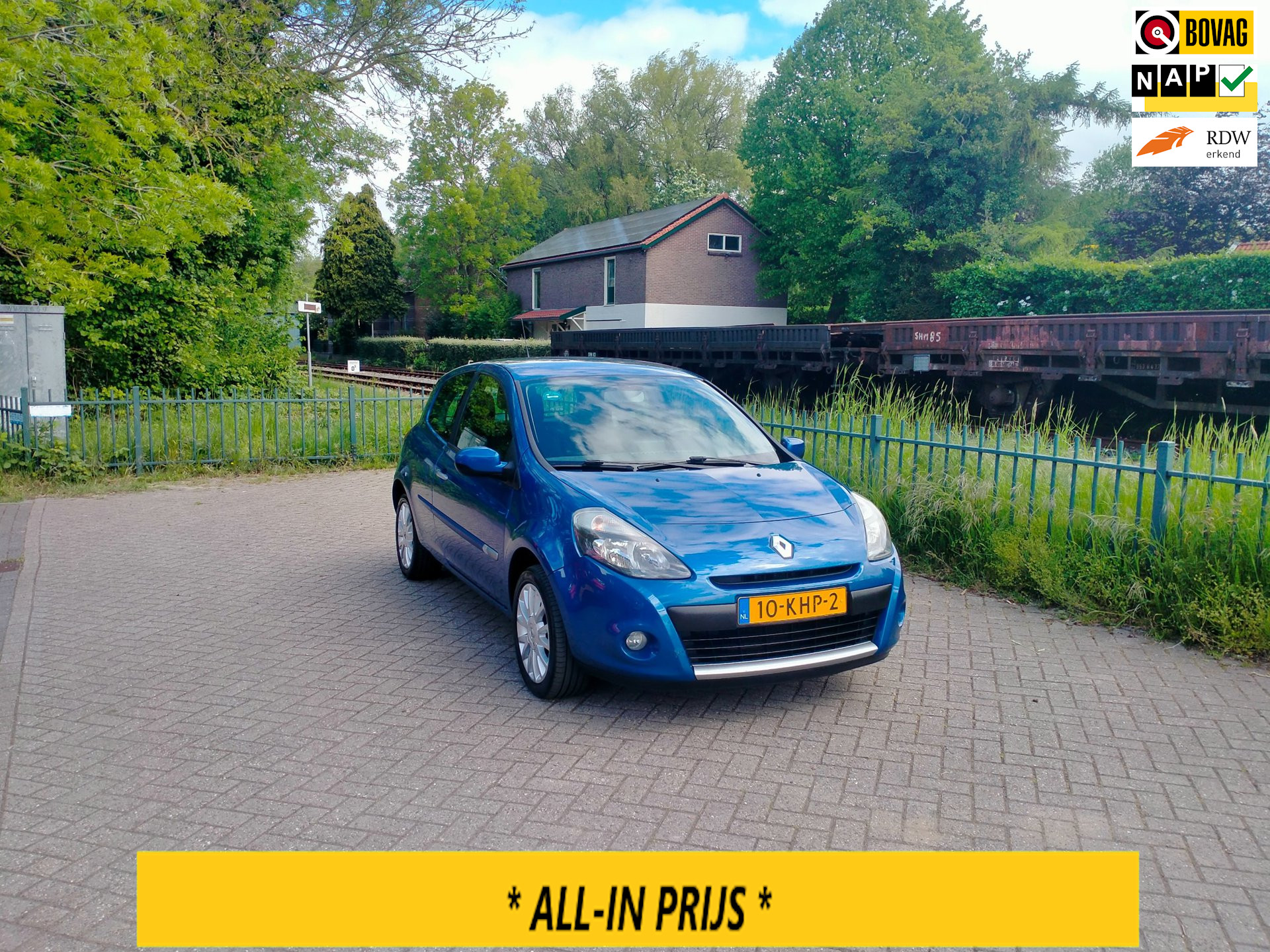 Renault Clio 1.6 Dynamique airco navi cruise trekhaak ALLINPRIJS 2009 - voorkant