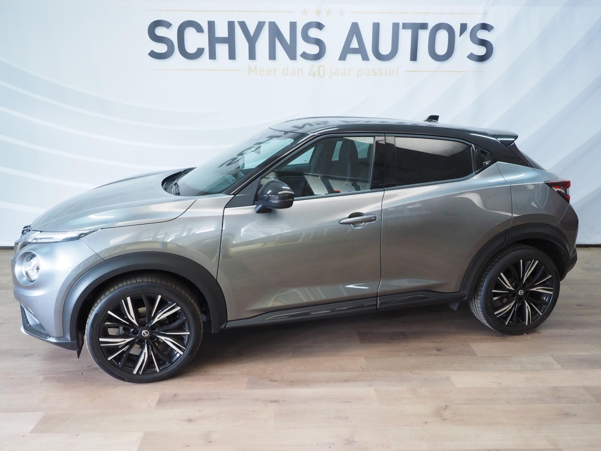 Nissan Nissan Juke 1.0 DIG-T Visia 19 INCH/ SUV/LED+Sfeerlicht/ParkDist.+Cam./Verkeersborden herk./Sport+Eco/Lane-Assist/19inch wielen 2020 - voorkant