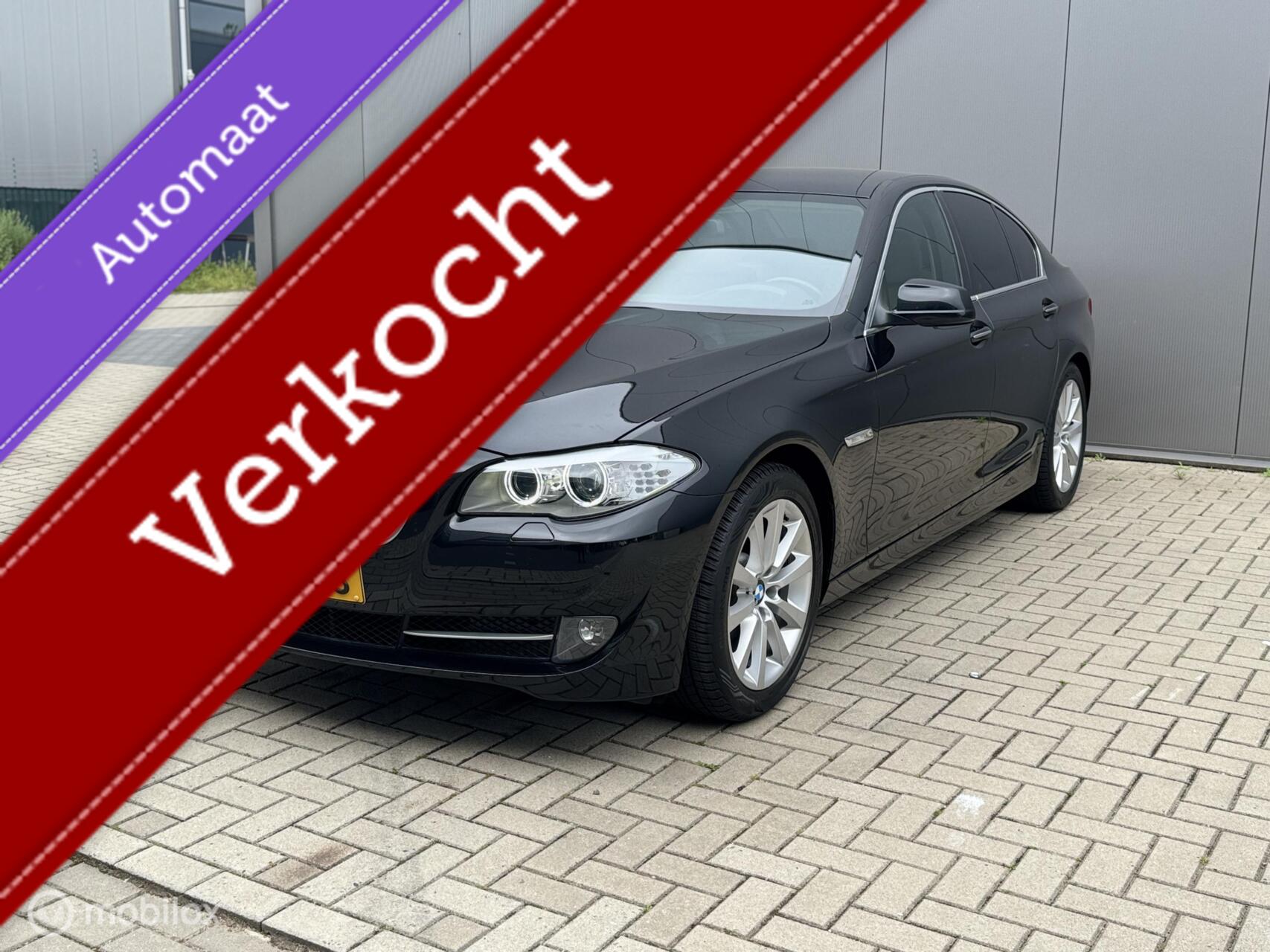 BMW 5-serie 520i High Executive, Memory, NAP, Leer, Cruise 2012 - voorkant