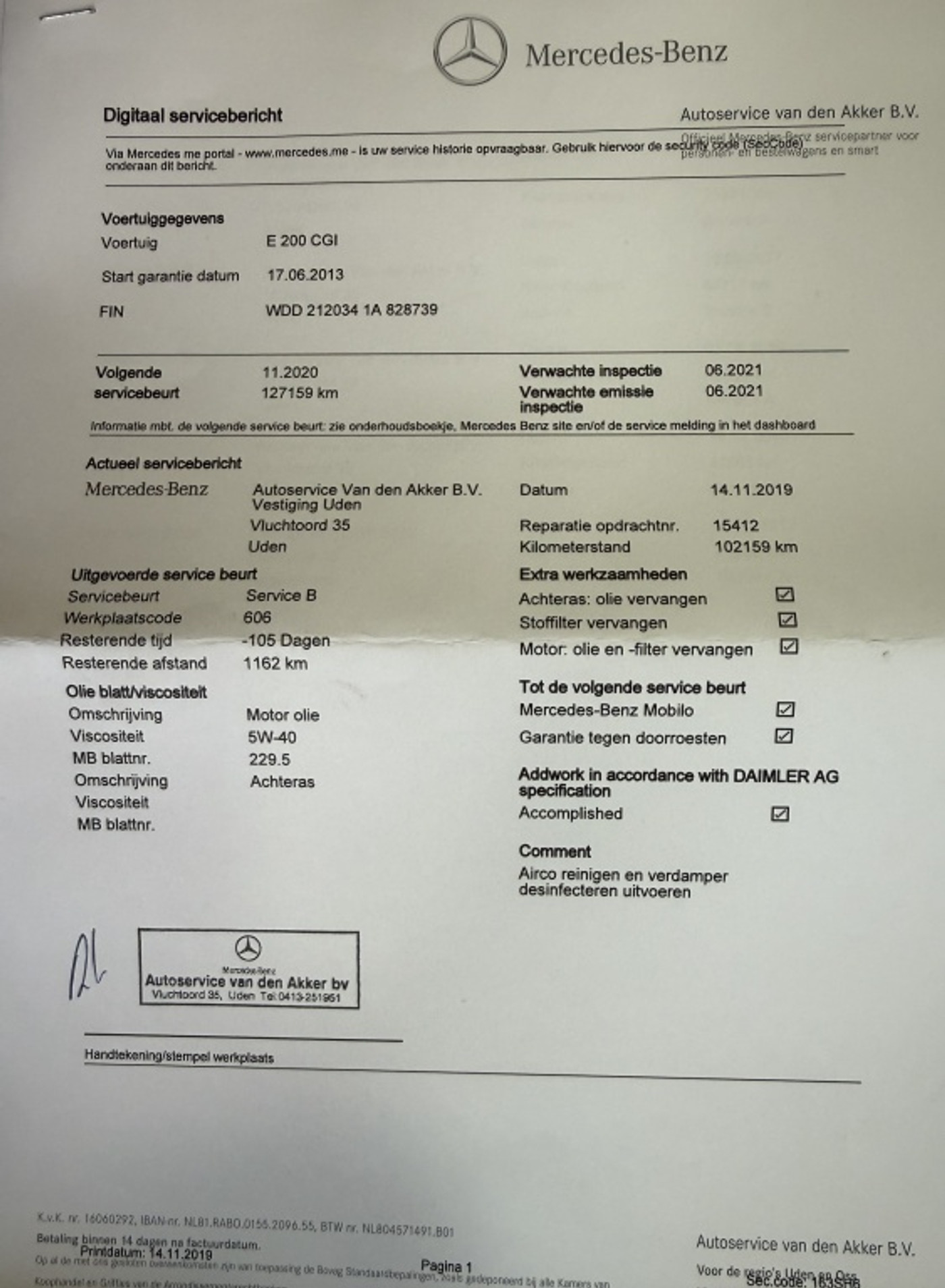 Foto van Mercedes-Benz E 200