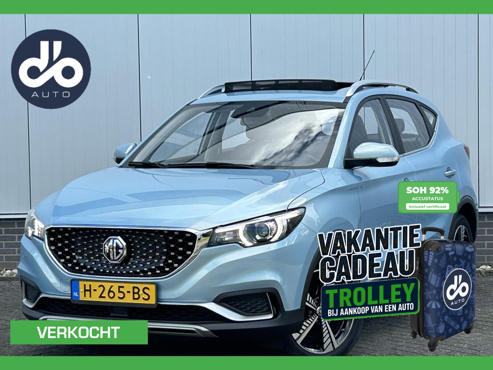 MG MG ZS Ev EV Luxury 45 kWh PANO DAK I LEER I NAVI + CAMERA I ORG.NL + NAP 2019 - voorkant