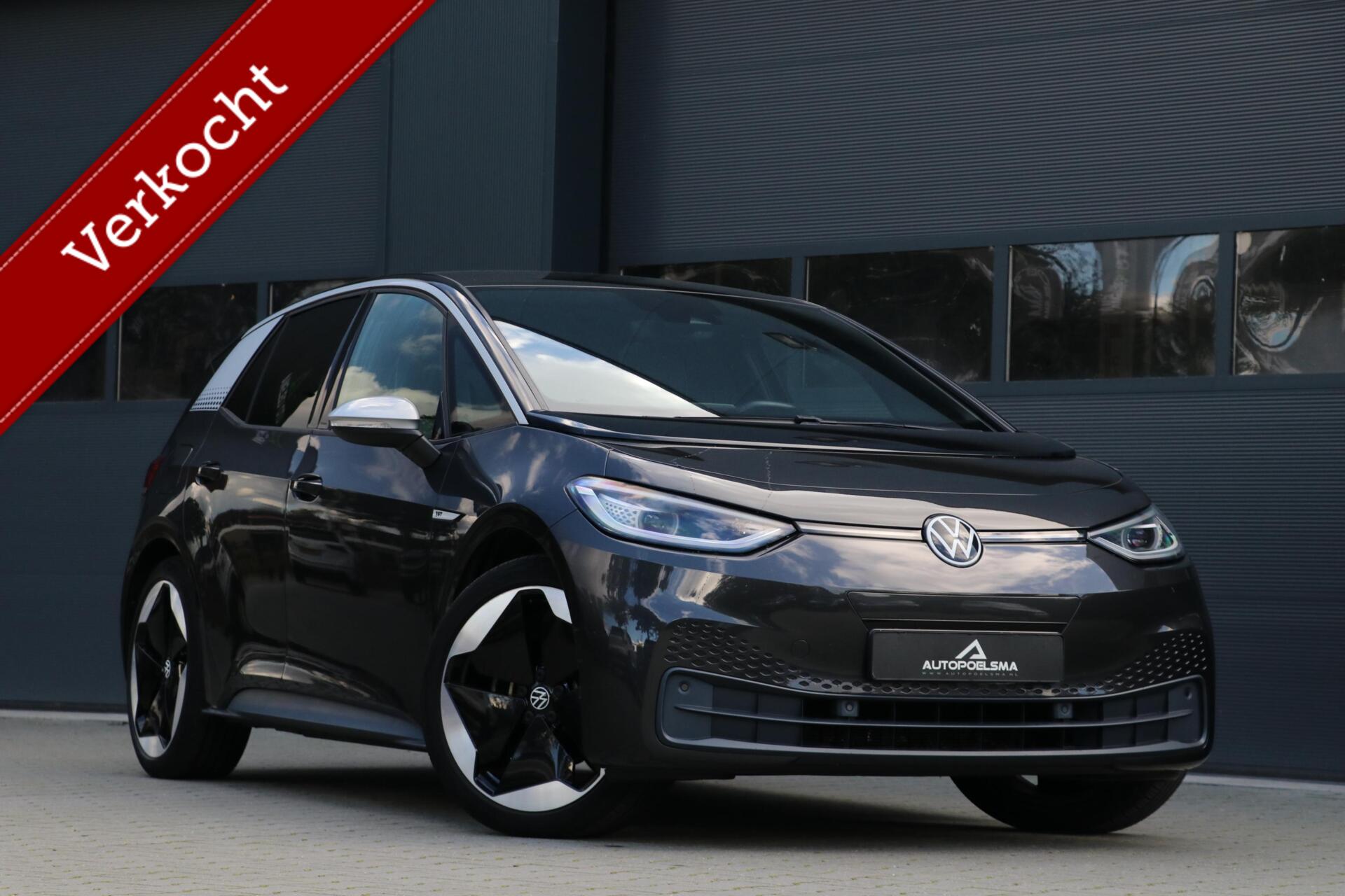 Volkswagen Id.3 Pro 150 KW First Max 58 kWh Panodak  HeadupDisplay 20'Inch Matrix Beam Light Sportstoelen PrivacyGlass Lane-Front Assist Camera AdaptiveCruise 89000KM BJ2020 2020 - voorkant