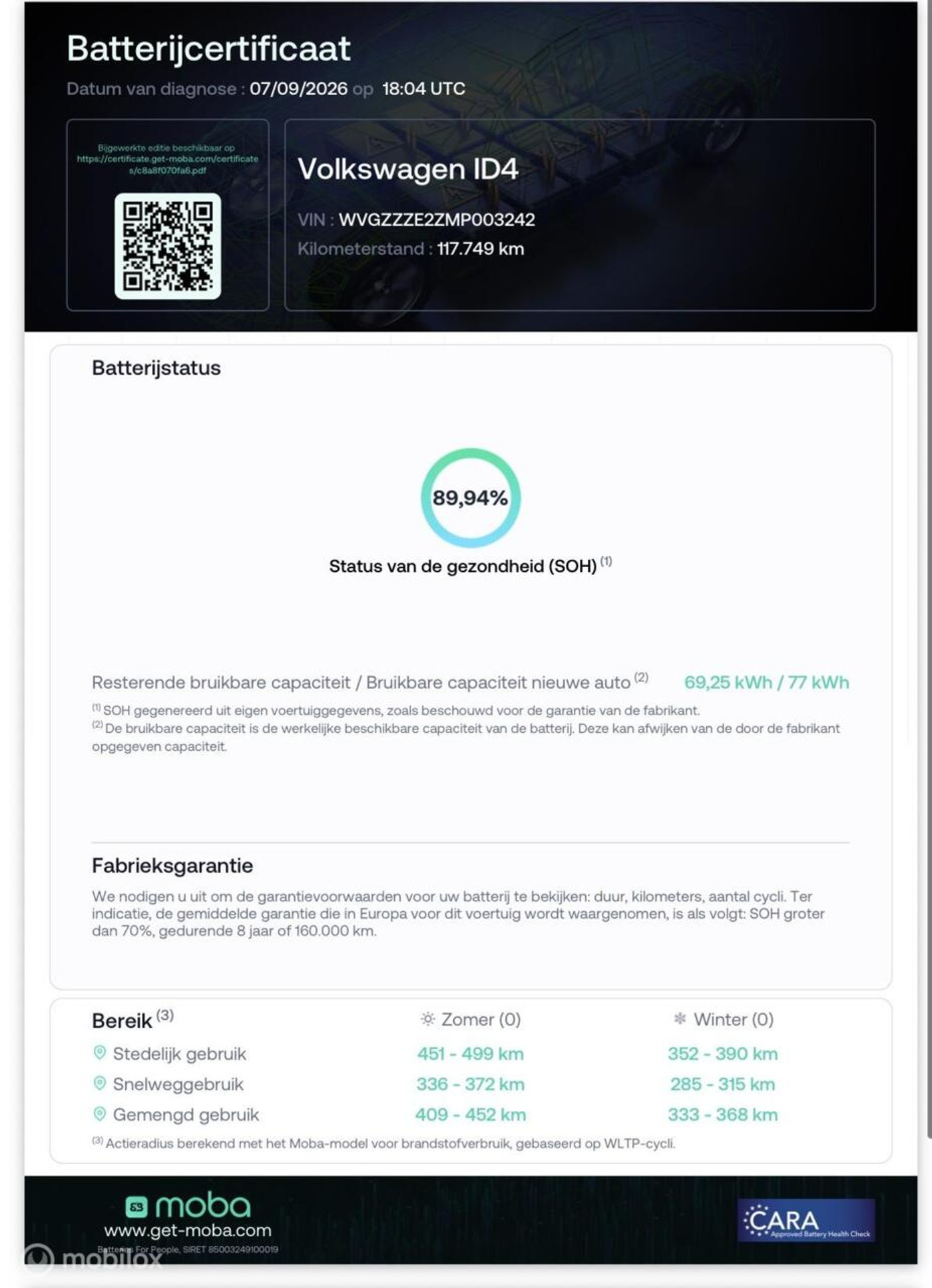 Foto van Volkswagen Id.4 Pro 150 KW