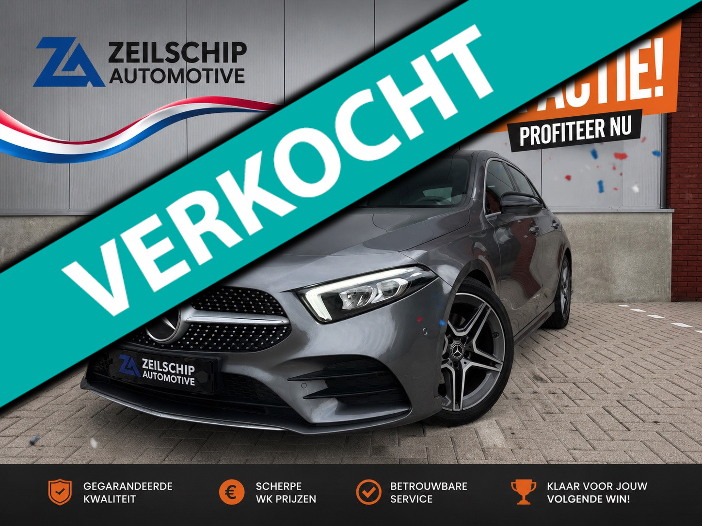 Mercedes-Benz A-class 200 AMG - LINE|PANO|SFEER|CAMERA|BOMVOL 2019 - voorkant