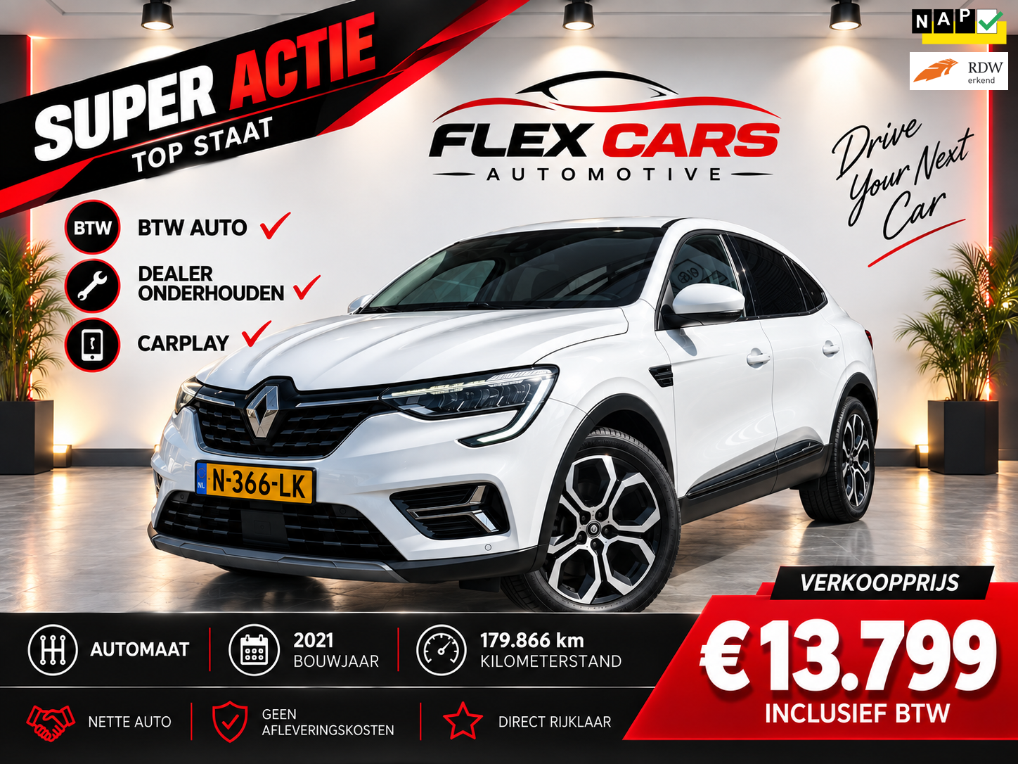 Renault Arkana 1.6 E-Tech Hybrid 145 Intens|Achteruitrij camera|NL auto 2021 - voorkant
