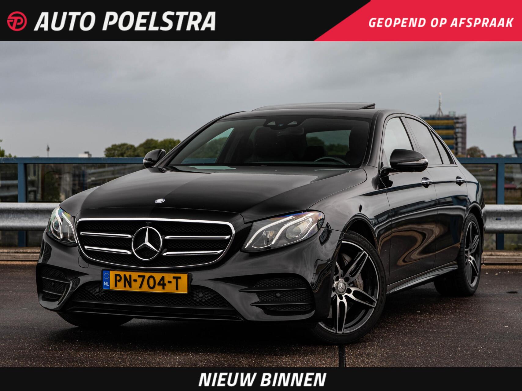 Mercedes-Benz E 350 D 350 d AMG Night Edition | Schuifdak | Burmester | Leder | HUD | 360 Camera | Widescreen | Dodehoekdetectie | Keyless | Apple CarPlay/Android Auto | 19" 2016 - voorkant