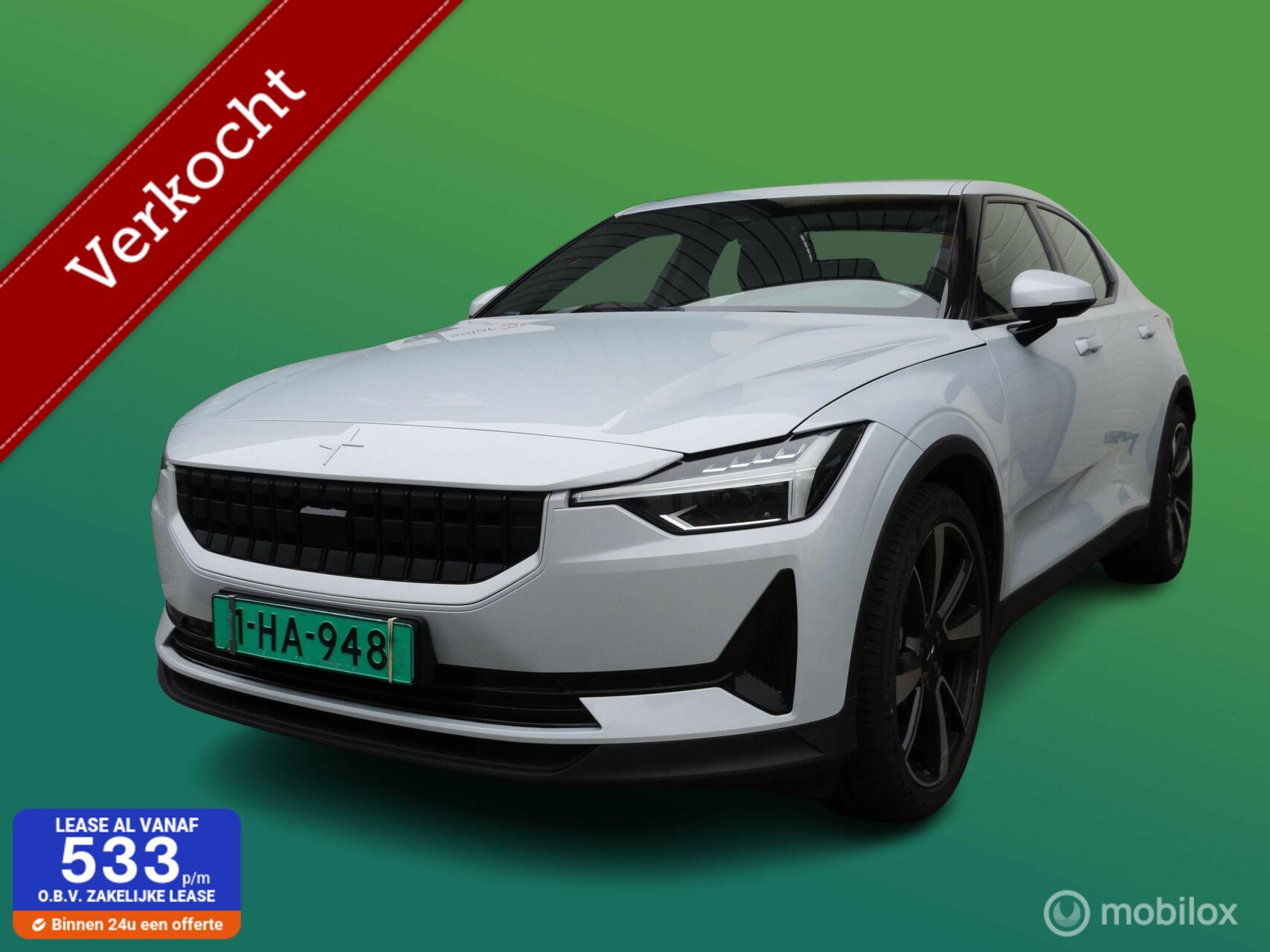 Polestar 2 Long Range Single Motor 78 kWh marge auto!! 2022 - voorkant