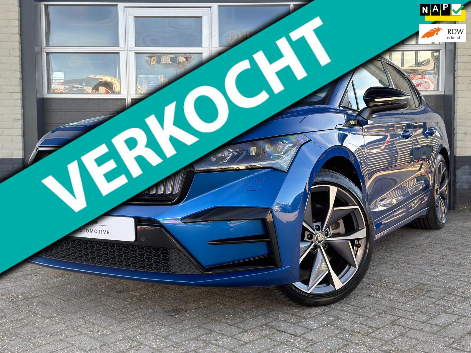Skoda Enyaq RS 80 RS / NL-auto / BTW / Pano / 300pk 2022 - voorkant