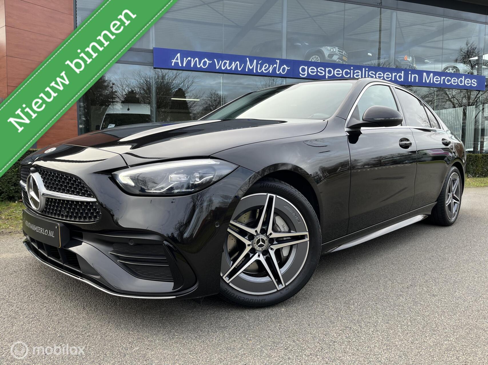 Mercedes-Benz C-klasse 180 AMG Line Nieuw type, Camera Led Dodehoek assist 2021 - voorkant