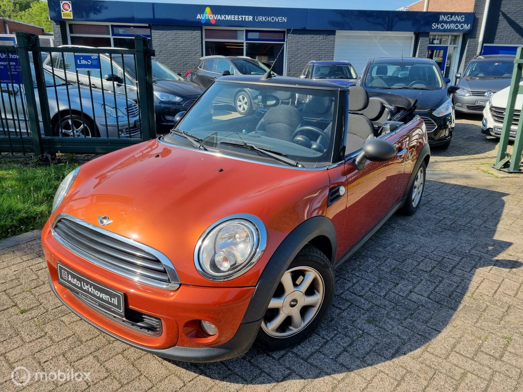 Mini Cabrio 1.6,clima,stoelverw,6-24 mnd garantie mogelijk 2012 - voorkant