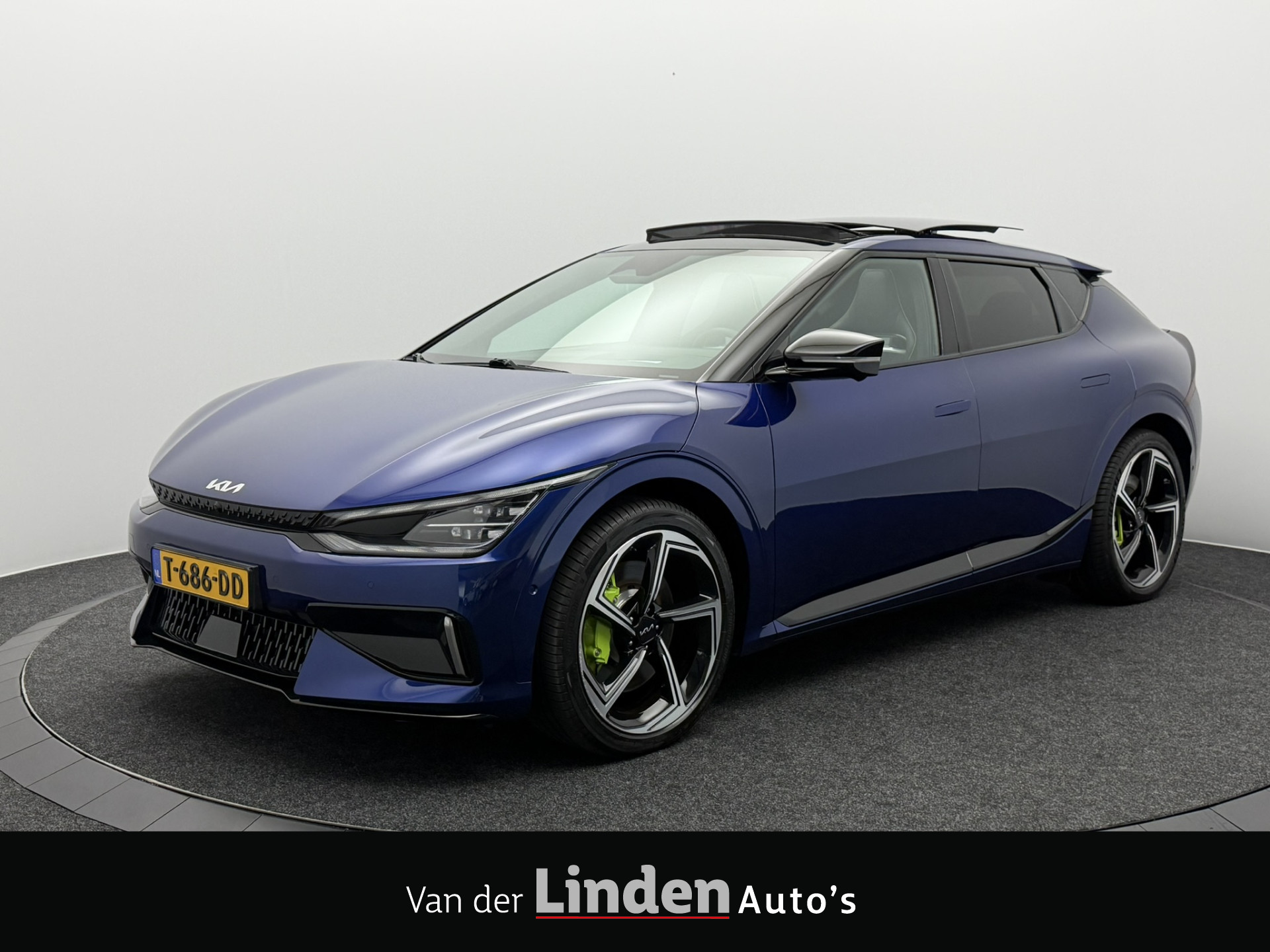 Kia Ev6 GT AWD 77.4 kWh SOH 97,4% |430 KW| Warmtepomp | Panoramadak | Meridian Audio | Head-Up Display 2023 - voorkant