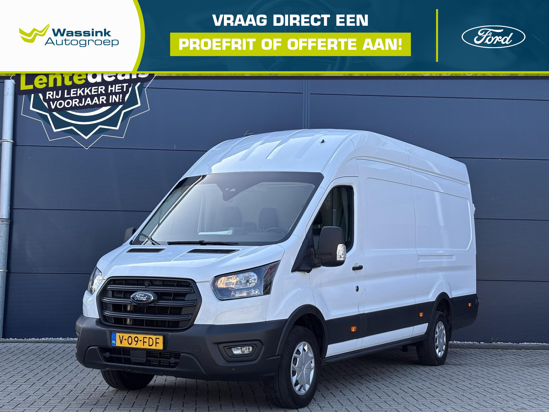 Ford Transit GB 350 L4H3 TDCi 105pk RWD Trend | SUMMER DEALS | 2024 - voorkant
