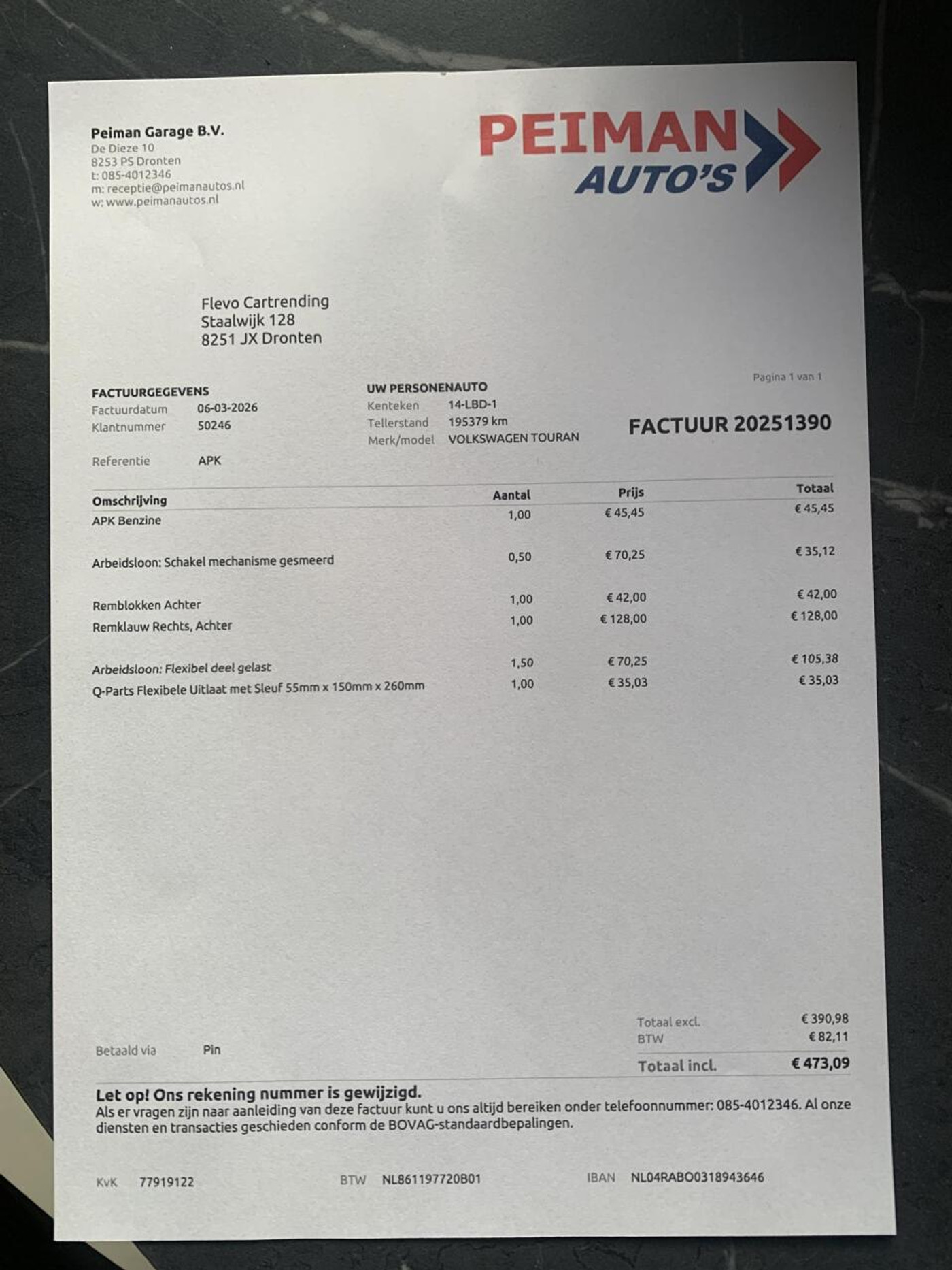 Foto van Volkswagen Touran