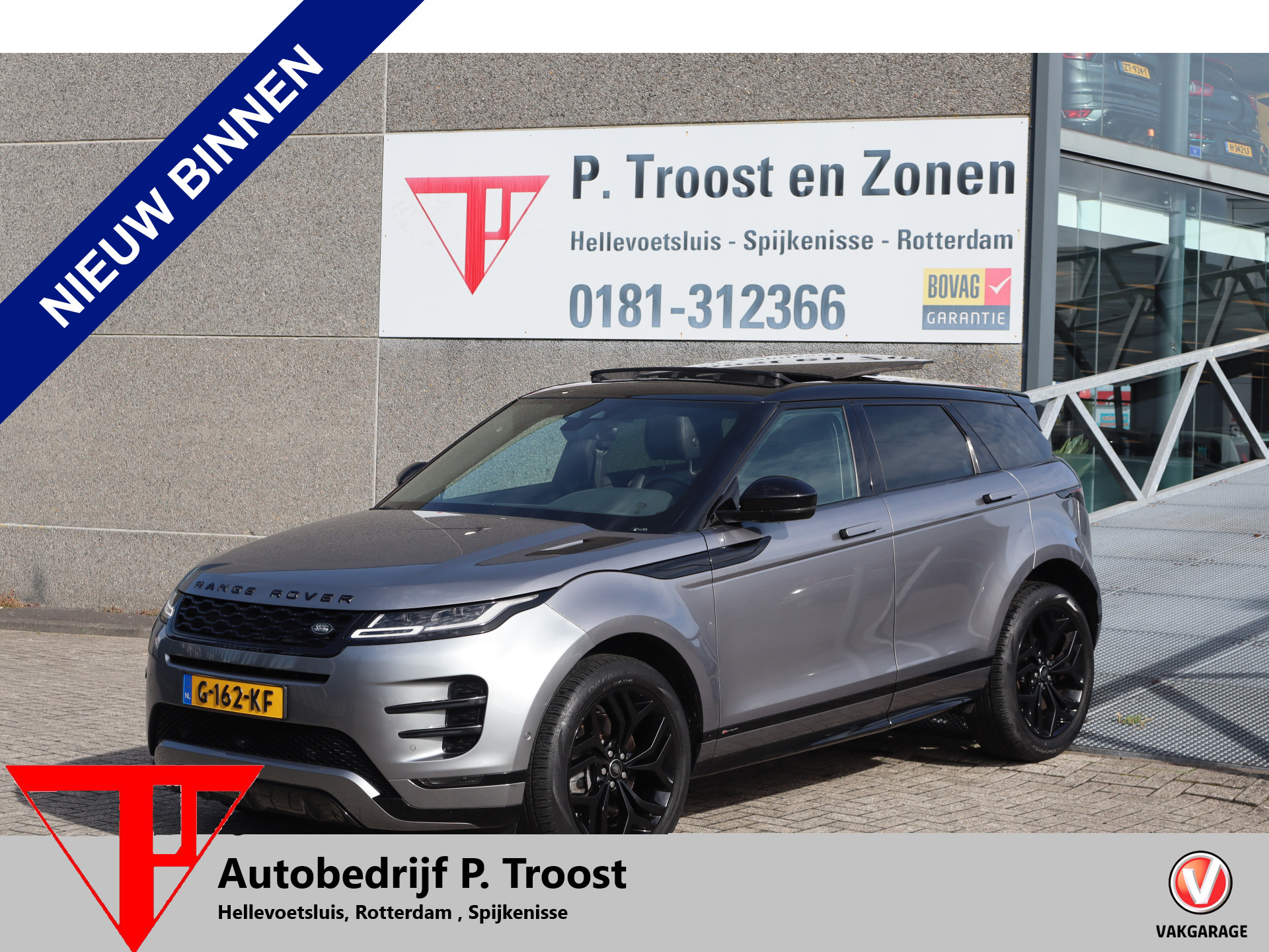 Land Rover Range Rover Evoque 2.0 P200 AWD S Panoramadak/Apple carplay/Achteruitrijcamera/NL Auto/Stoelverwarming/Stuurverwarming/Afneembare trekhaak/Meridian sound 2019 - voorkant