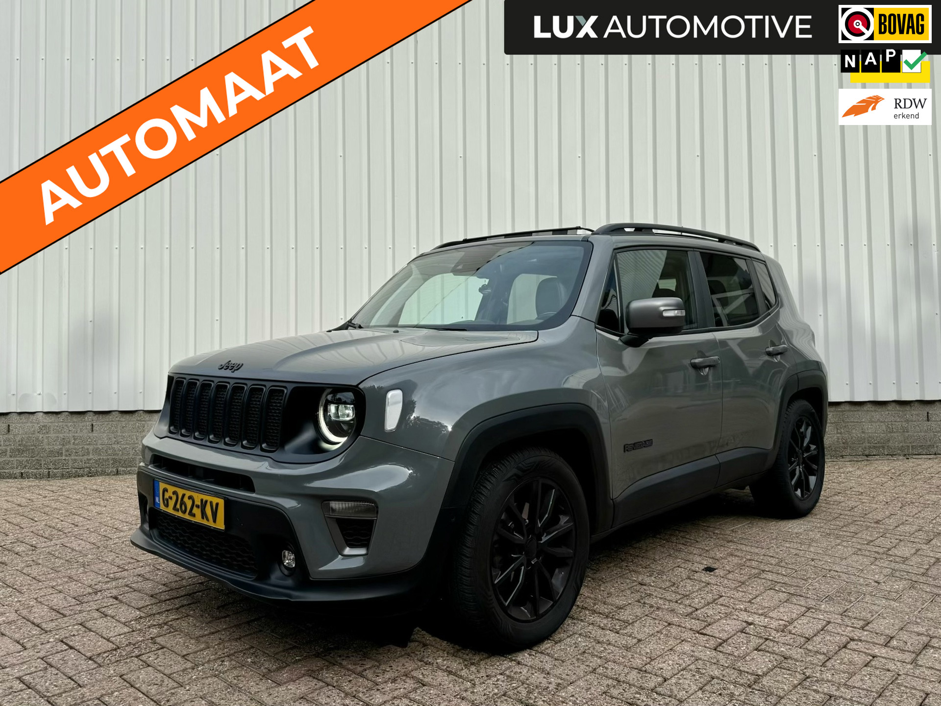 Jeep Renegade 1.3T Limited, CarPlay, Leder, Pano, Camera, PDC, NAP 2019 - voorkant