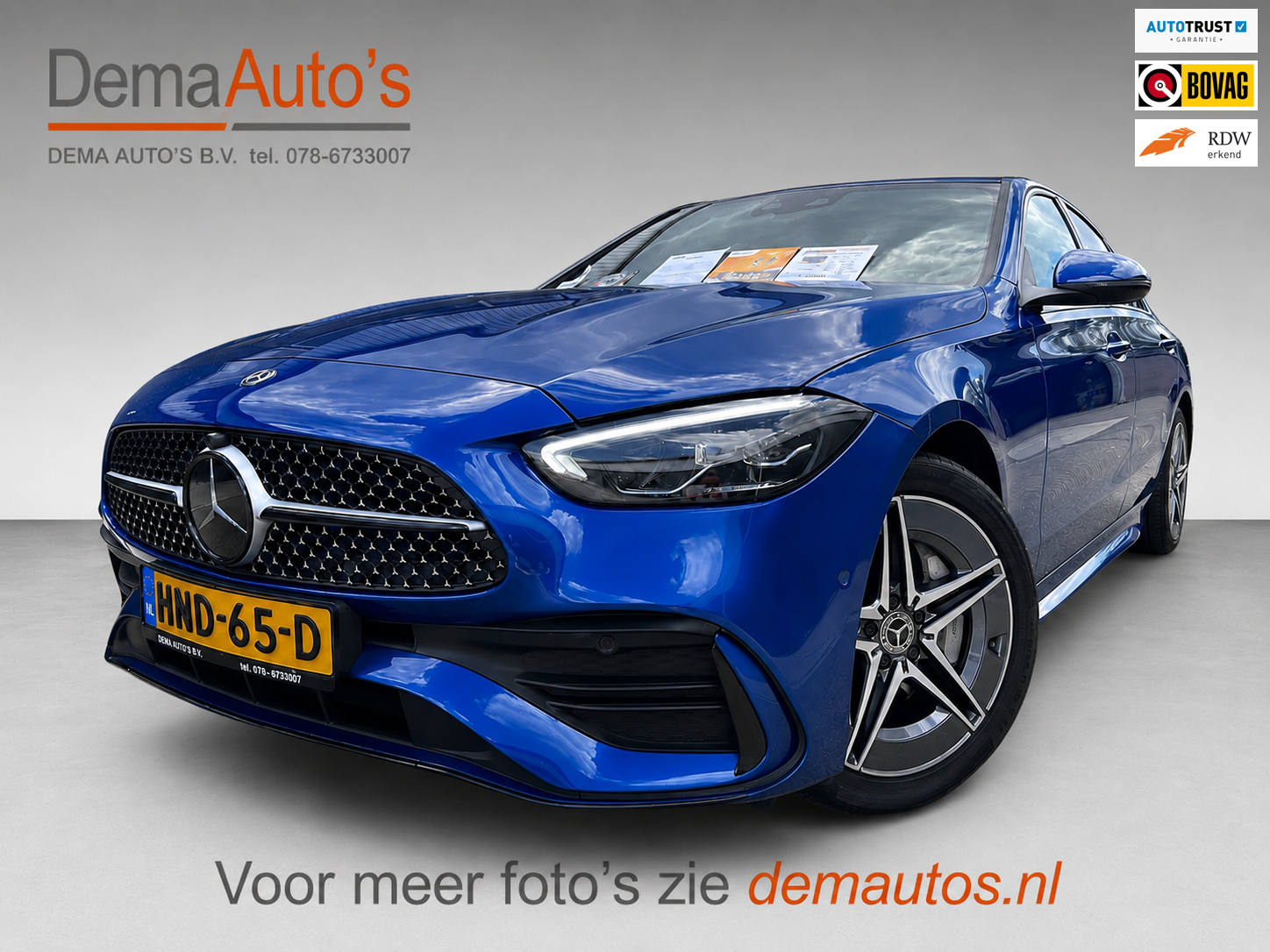 Mercedes-Benz C 300 E 300 e AMG BLACK-LINE 313PK SOH-TEST/PANO/V-COCKPIT/NAVI/DAB/CARPLAY/CAM/// 2022 - voorkant