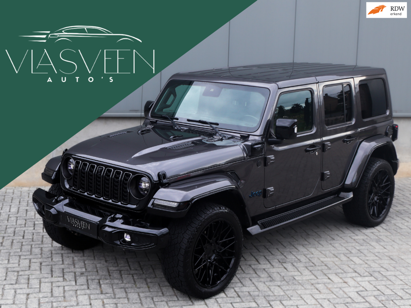 Jeep Wrangler Unlimited 4xe 380 Sahara Navigatie/Led/Stoel en stuurverwarming/Cruise(adaptieve) Trekhaak 2021 - voorkant