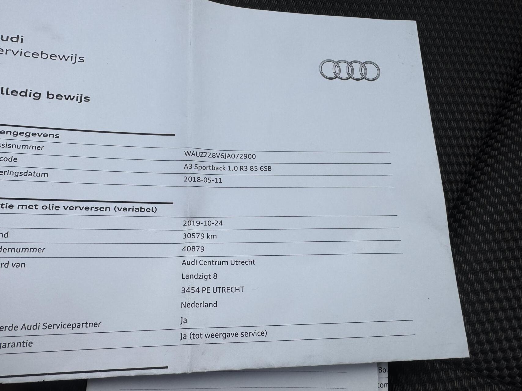 Foto van Audi A3 Sportback