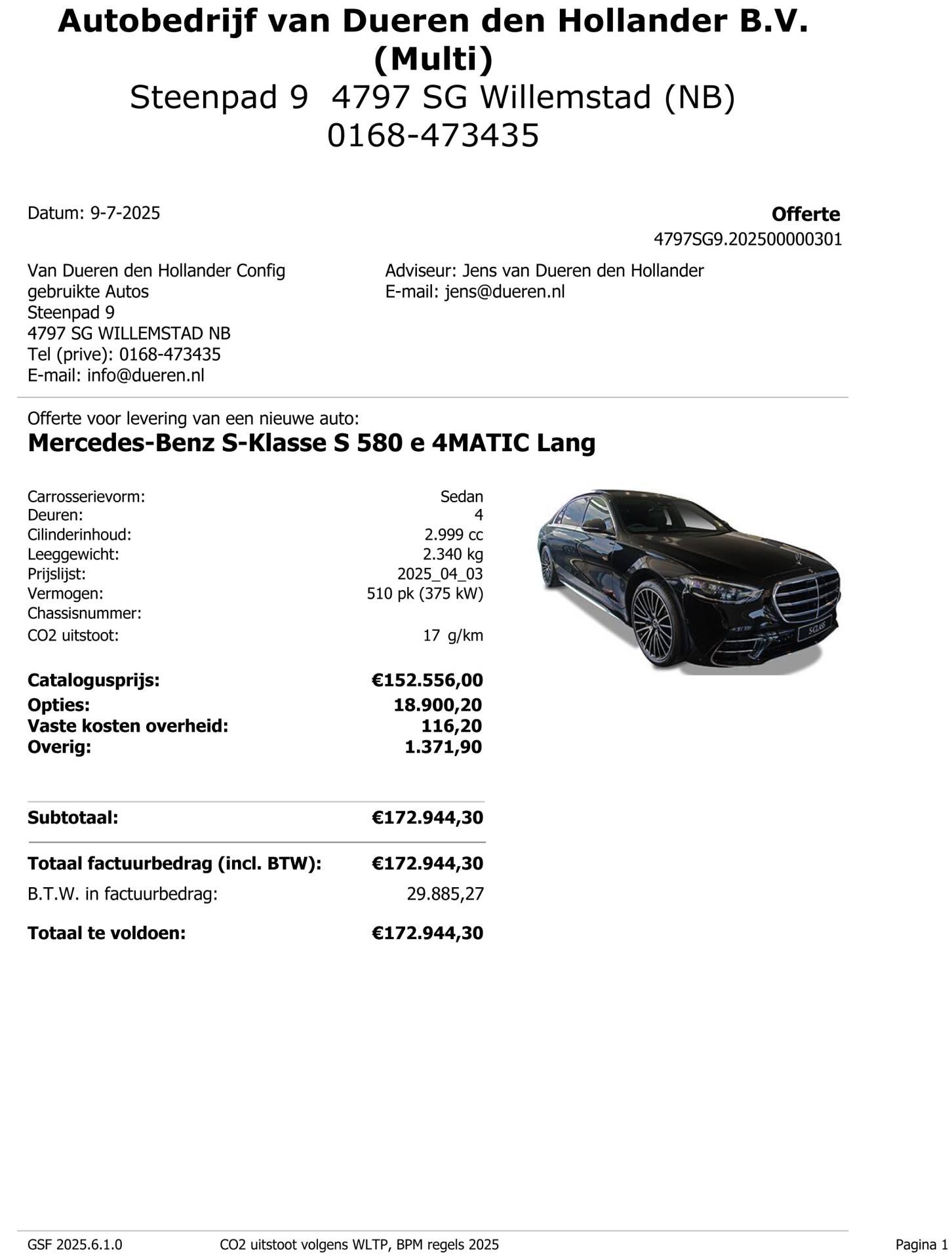 Foto van Mercedes-Benz S 580 E