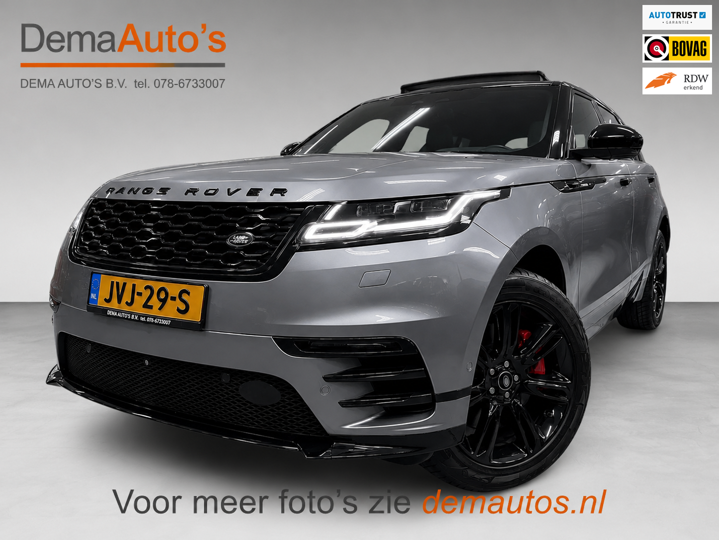 Land Rover Range Rover Velar 2.0 P400e R-Dynamic HSE SOH-TEST/PANO/MERIDIAN-SOUND/LEDER/V-COCKPIT/H-UP/DAB/CARPLAY/// 2021 - voorkant