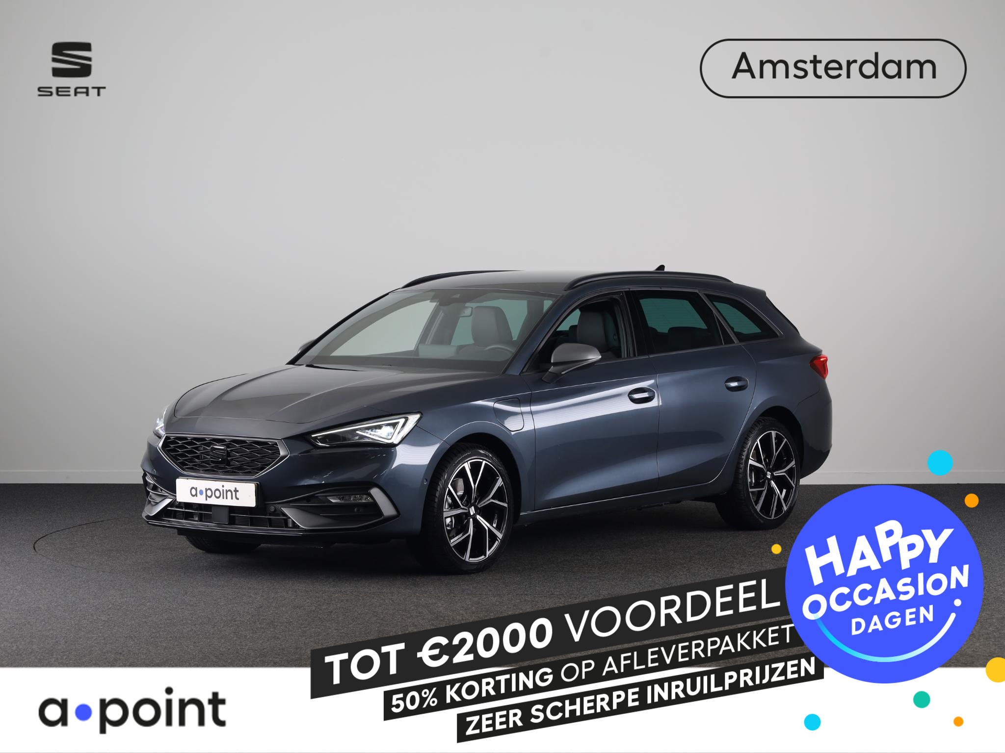 Seat Leon Sportstourer 1.5 TSI e-Hybrid Style Business Intense 204pk 2026 - voorkant