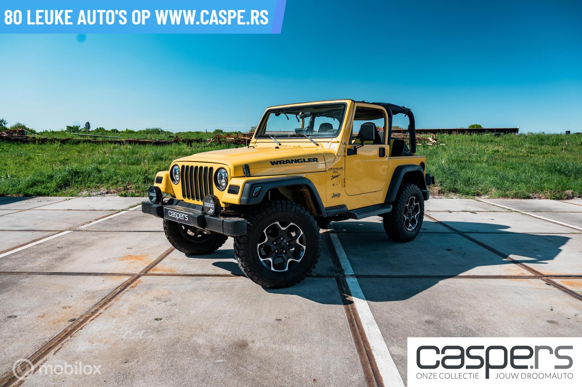 Jeep Wrangler 4.0i Hardtop Sport | LED | CarPlay | Lift-kit 2001 - voorkant