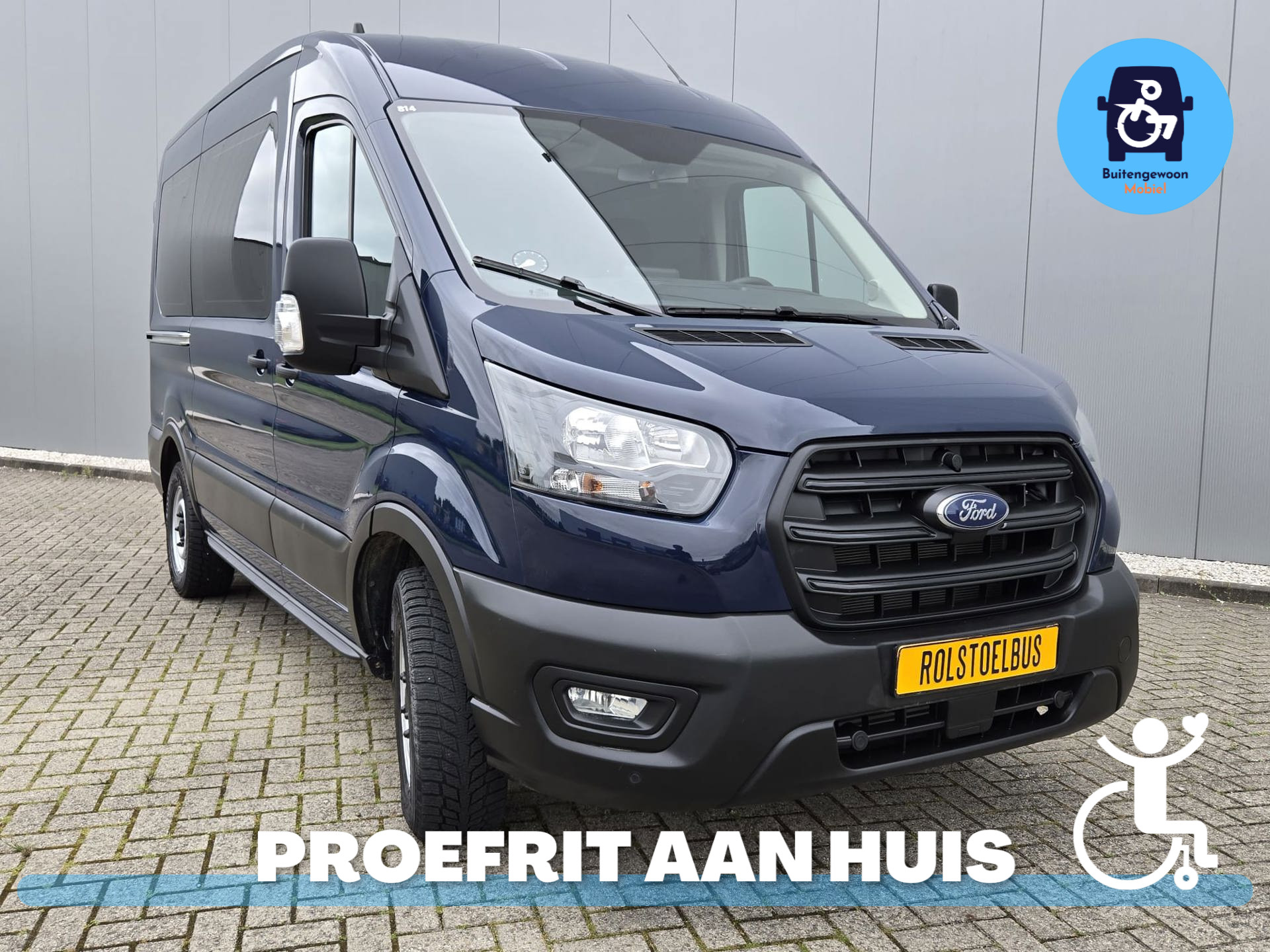 Ford Transit 2.0 TDCI L1H2 | Rolstoelbus | Airco | Lage KM-Stand 2021 - voorkant