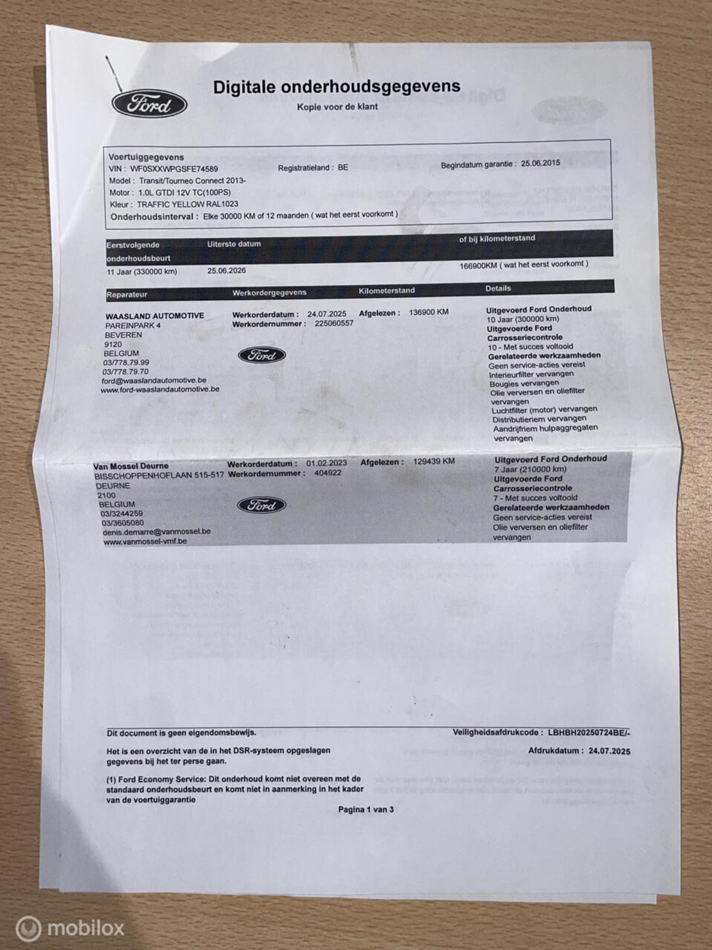 Foto van Ford Transit Connect