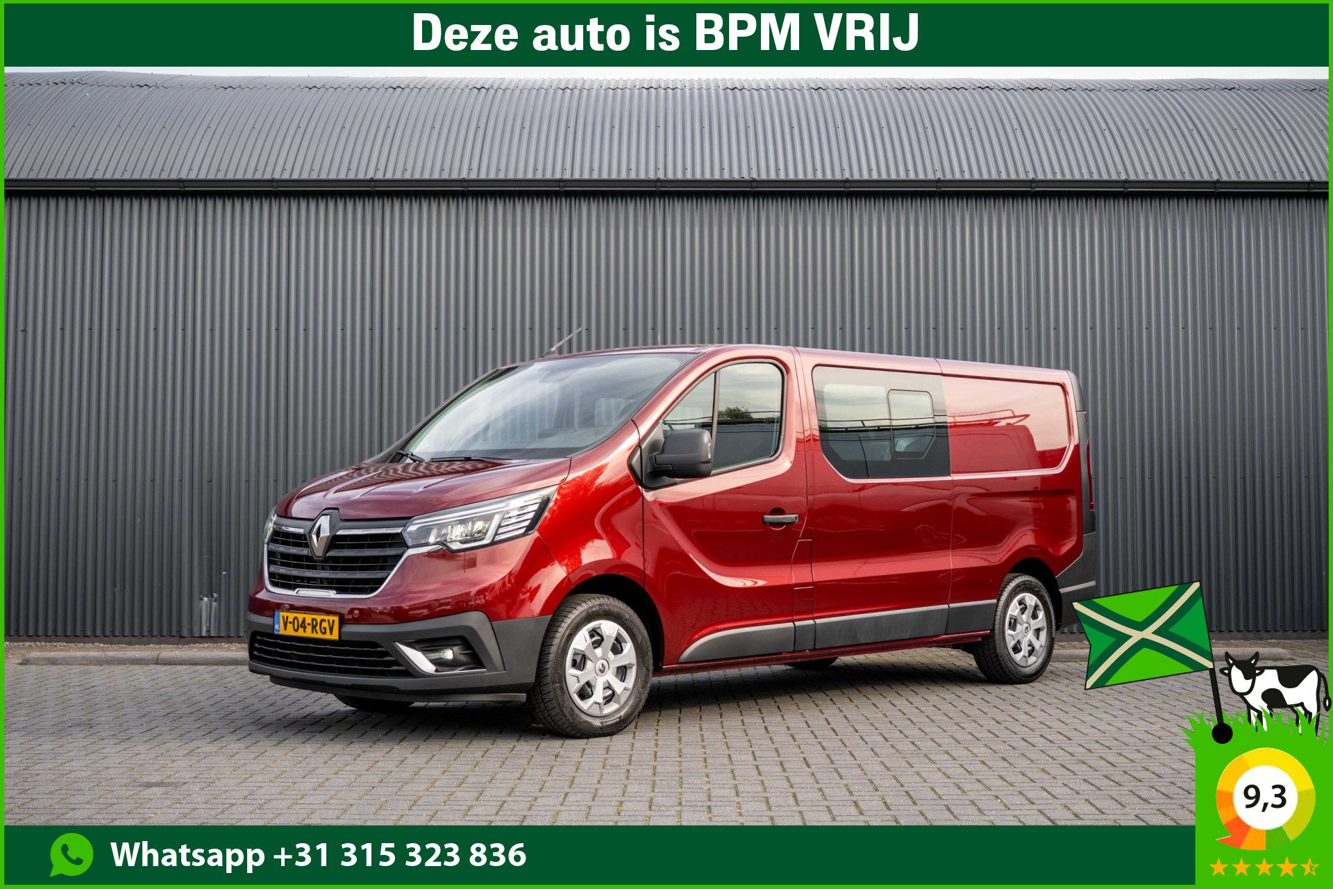 Renault Trafic 2.0 dCi 150 L2H1 | Automaat | 5-Zits | 150 PK | Camera | Cruise | Navi | Airco 2023 - voorkant