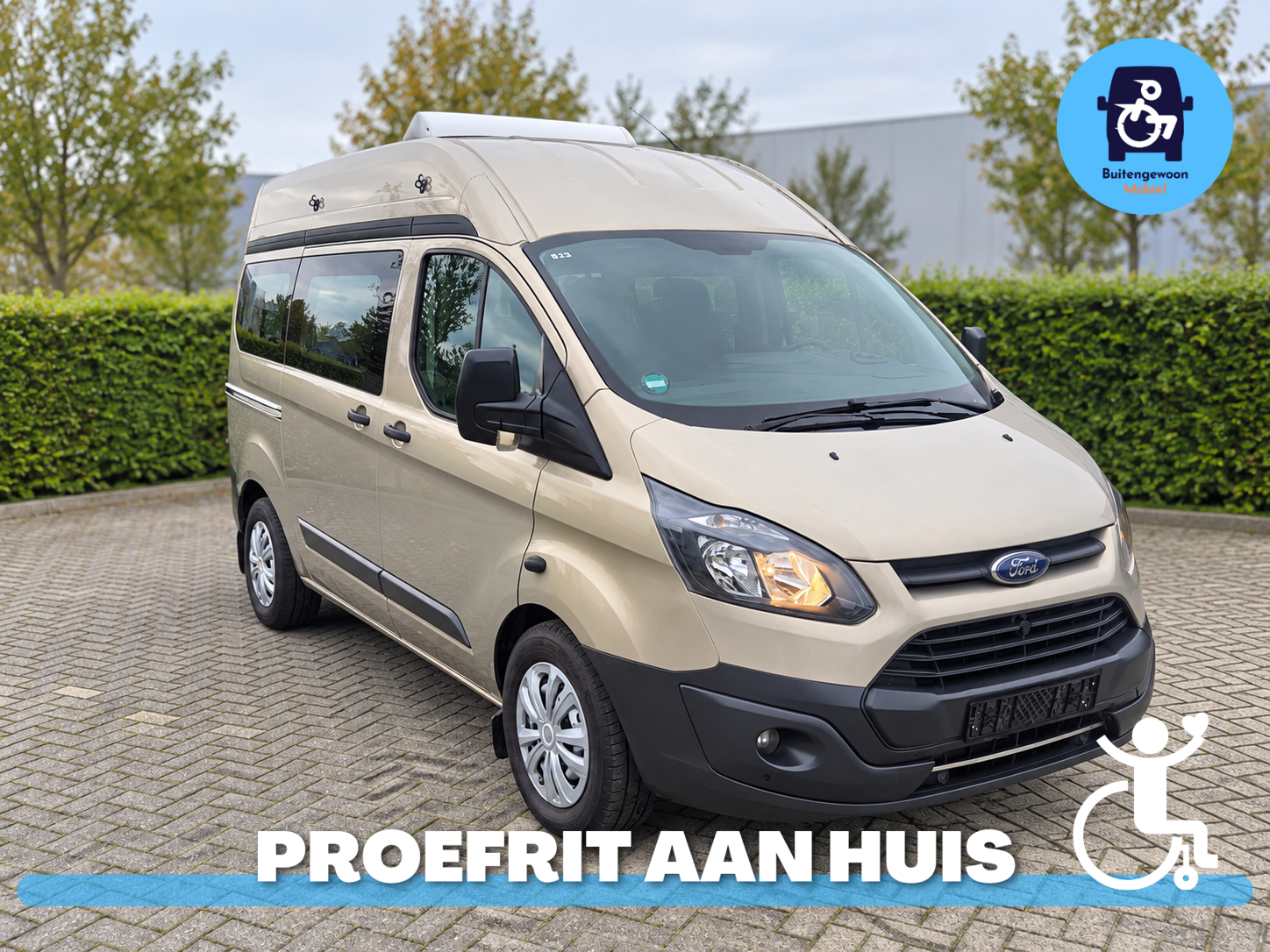 Ford Transit Custom 2.0 TDCI L1H2 | Rolstoelbus | Airco | Automaat 2017 - voorkant