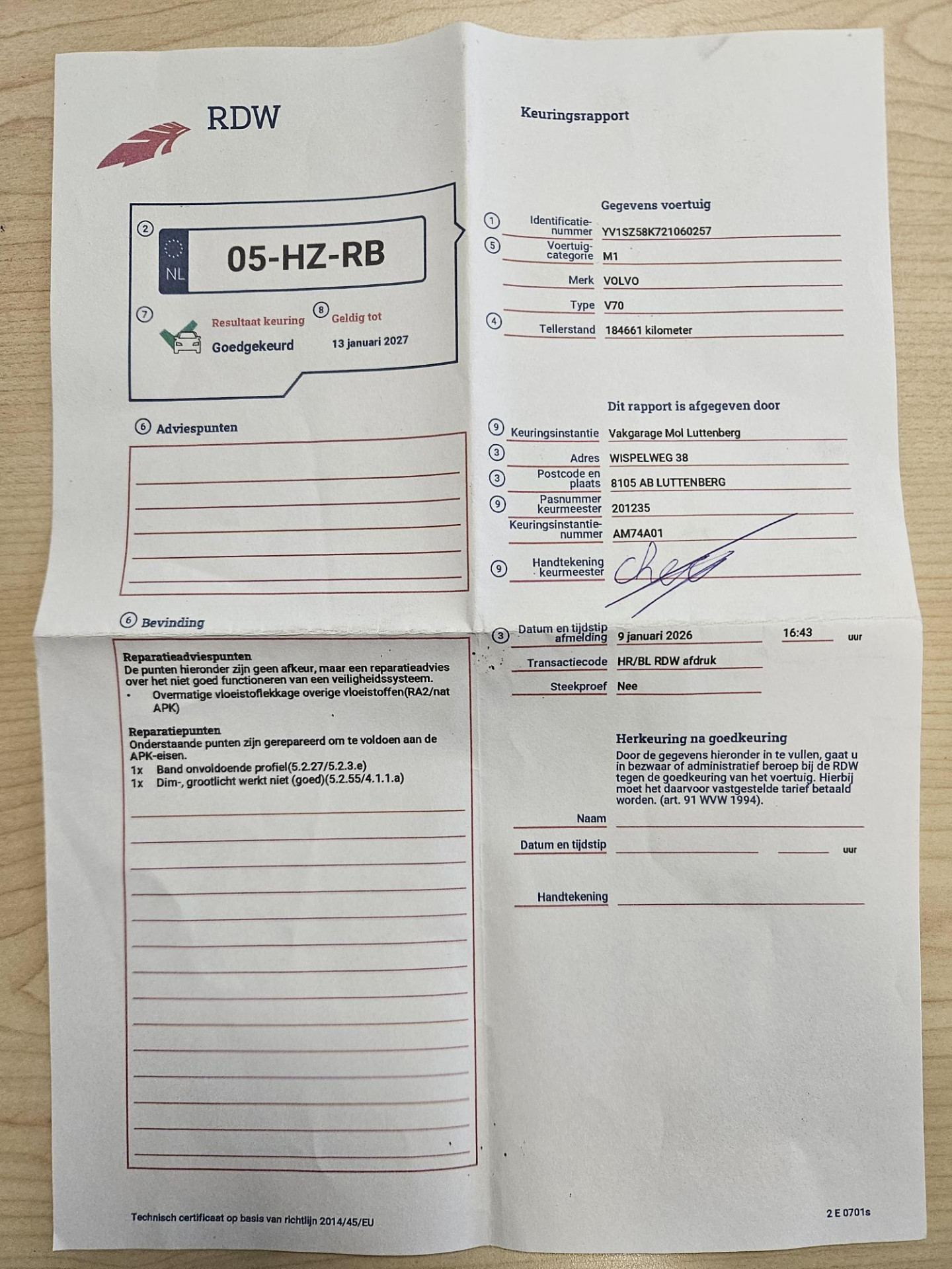 Foto van Volvo V70