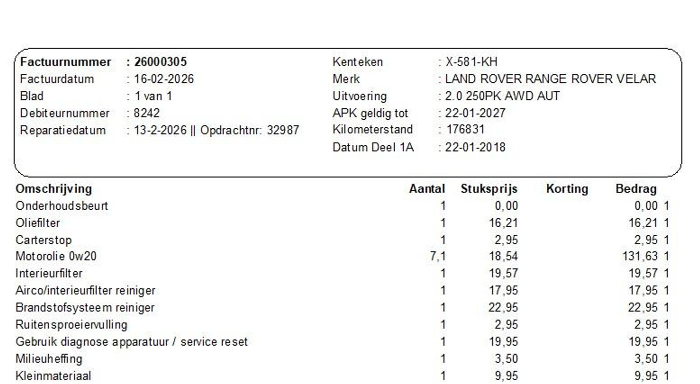 Foto van Land Rover Range Rover Velar