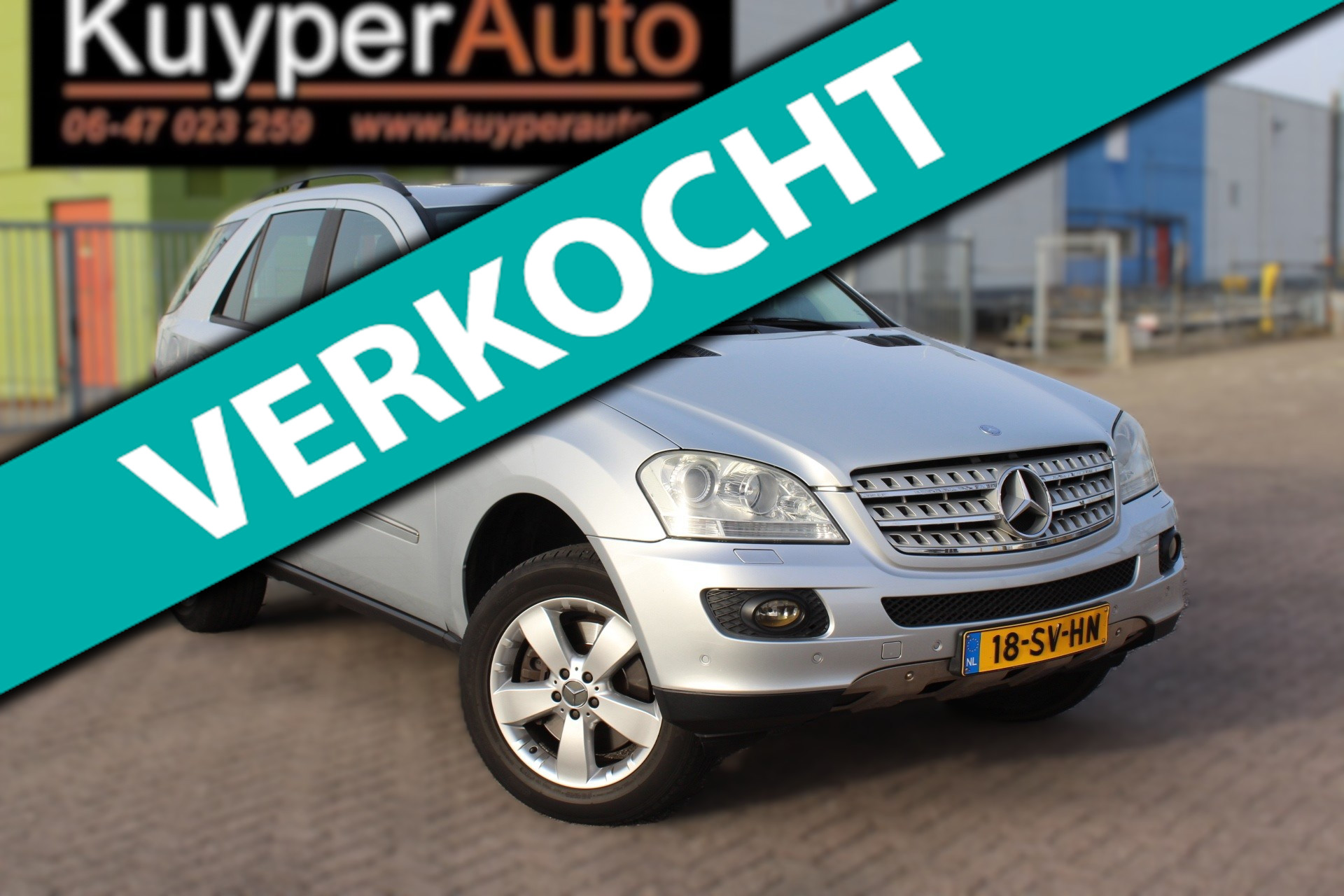 Mercedes-Benz ML 500 500 AUTOMAAT NED AUTO VOL LEDER TREKHAAK 4X4 NAVI PARKEERSENSOREN 2006 - voorkant