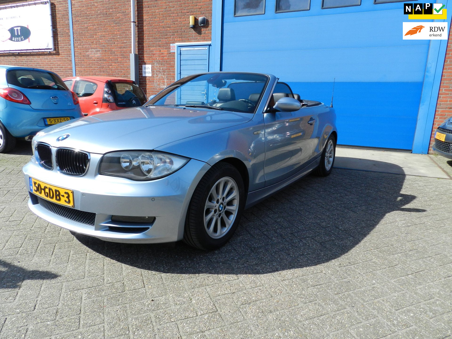 BMW 1-serie Cabrio 118i High Executive top staat 2008 - voorkant