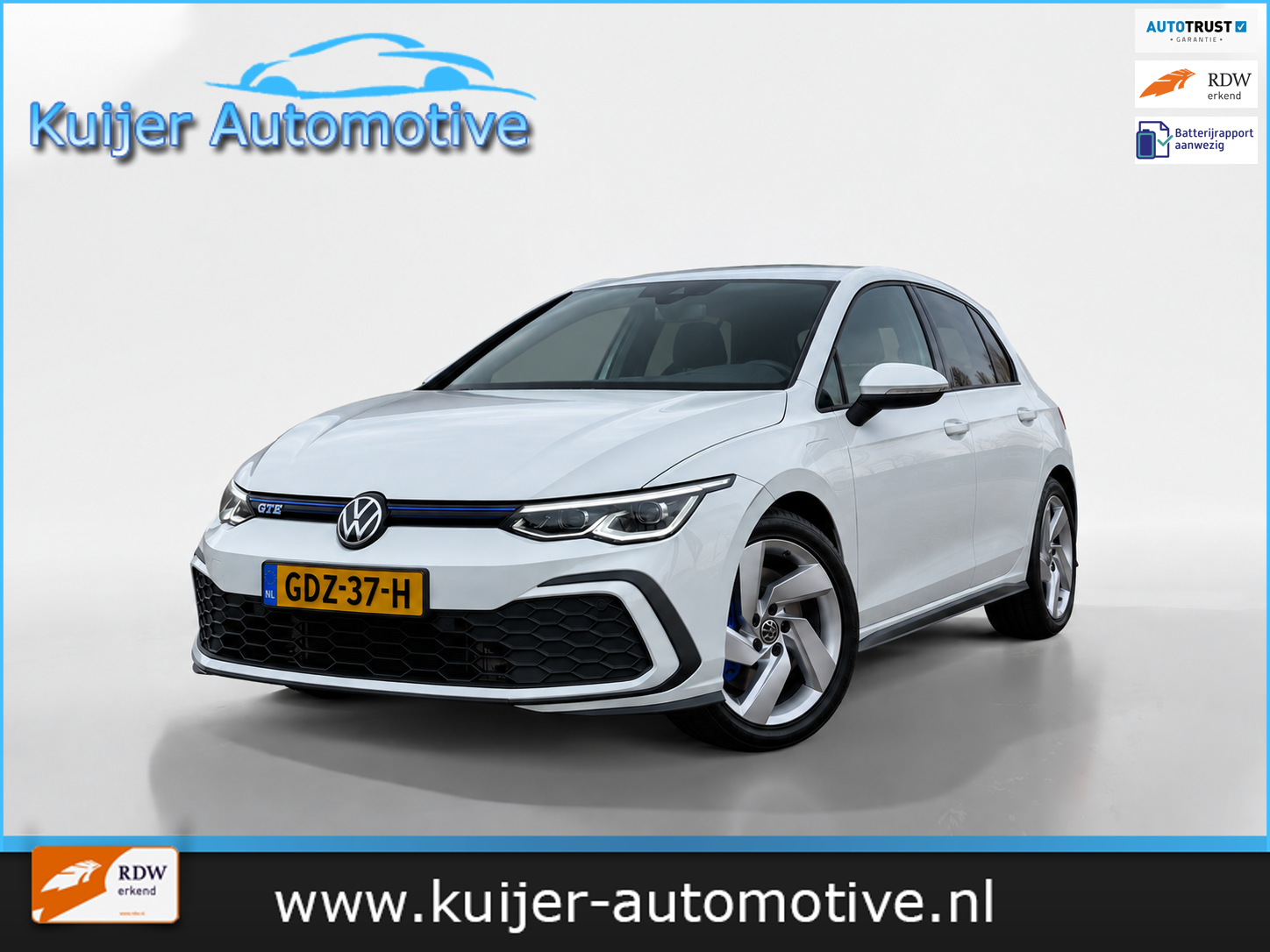 Volkswagen Golf GTE 1.4 eHybrid GTE / 245 PK / Panoramadak / Virtual / SOH 98% 2021 - voorkant