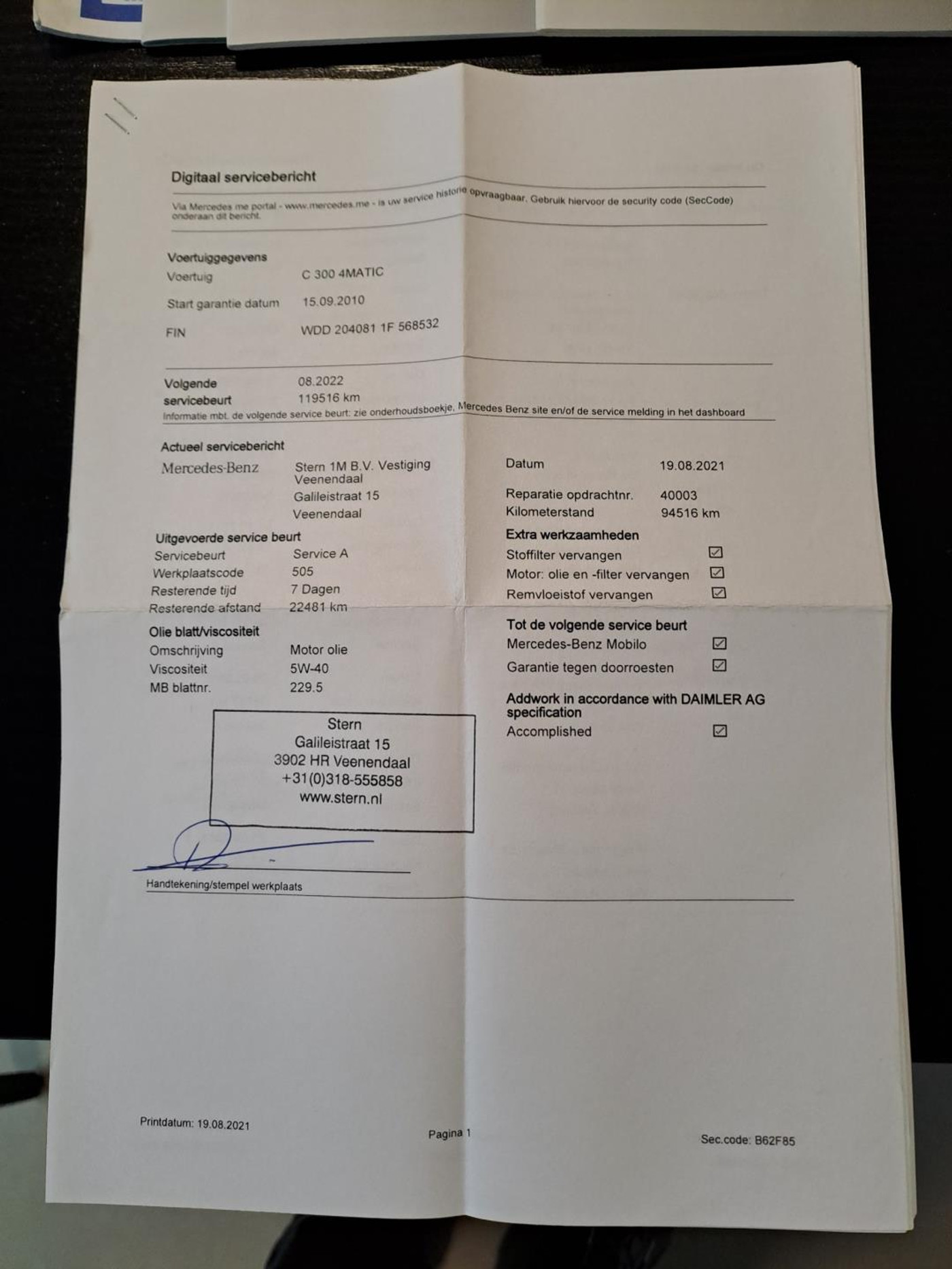 Foto van Mercedes-Benz C 300 4Matic
