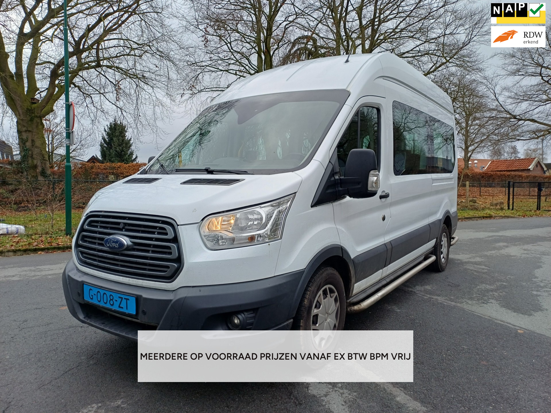 Ford Transit 350 2.0 TDCI L3H2 ROLSTOEL/LIFT/AUTOMAAT/EURO6/9PERS 2019 - voorkant