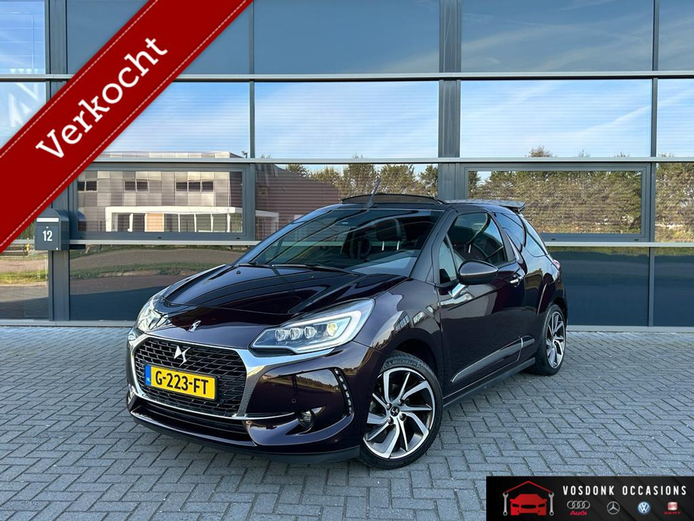 DS 3 Cabrio 1.2 PureTech Sport Chic/ zeer luxe uitvoering/Cabrio 2016 - voorkant