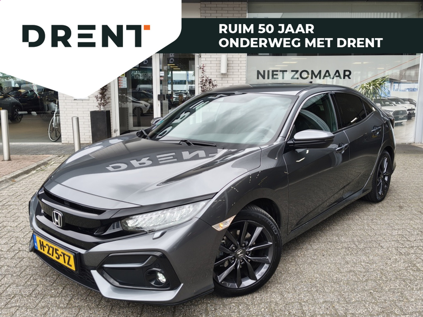Honda Civic 5dr 1.0 i-VTEC Elegance | Automaat | Trekhaak | Sensoren v/a | Stoelverwarming 2020 - voorkant
