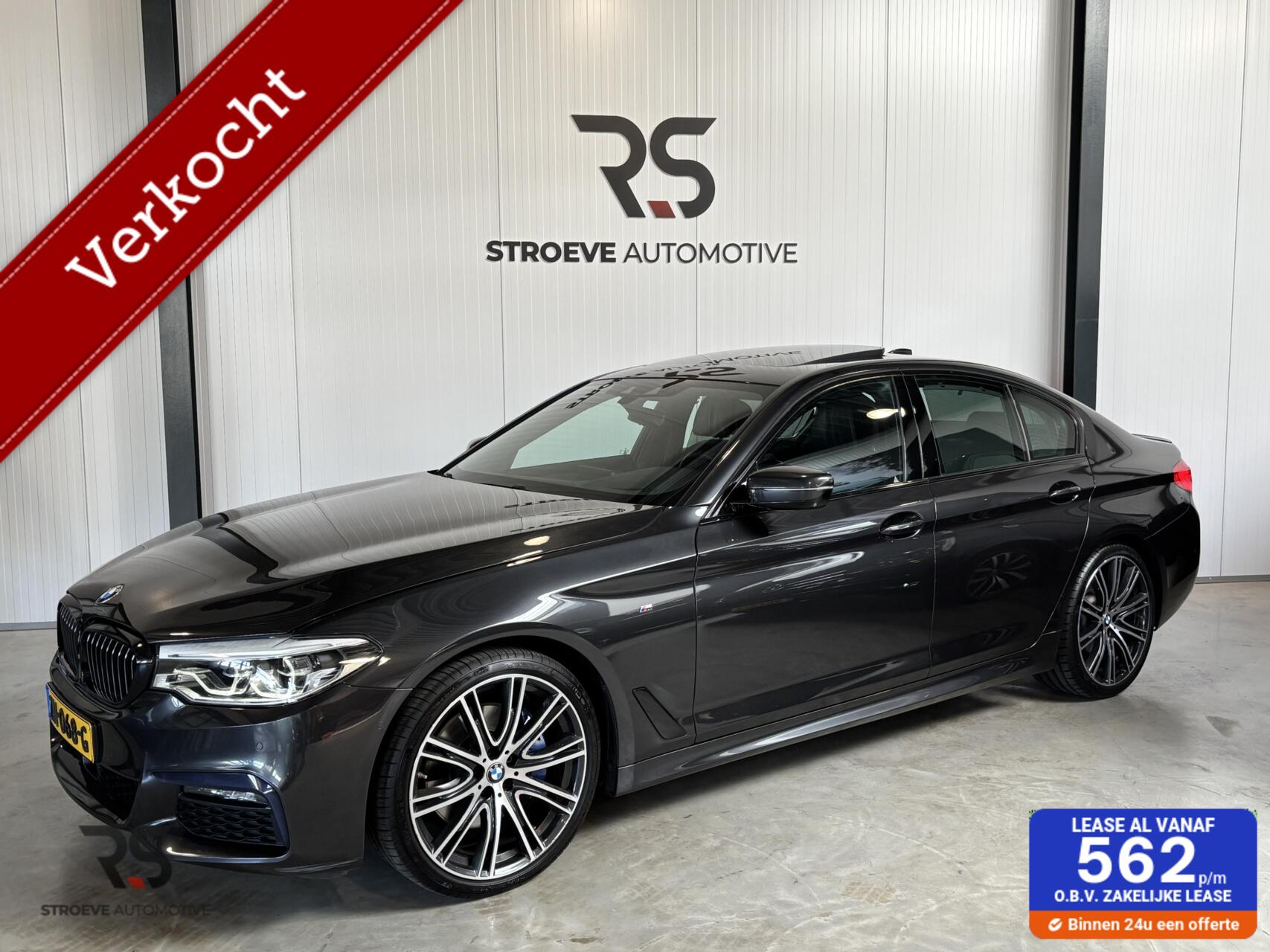 BMW 5-serie 530i High Executive Edition | Navi | M | LED | Pano | Leder | ACC | Camera | Harman Kardon | Head-up | Keyless | Org. NLD. | 2019 - voorkant