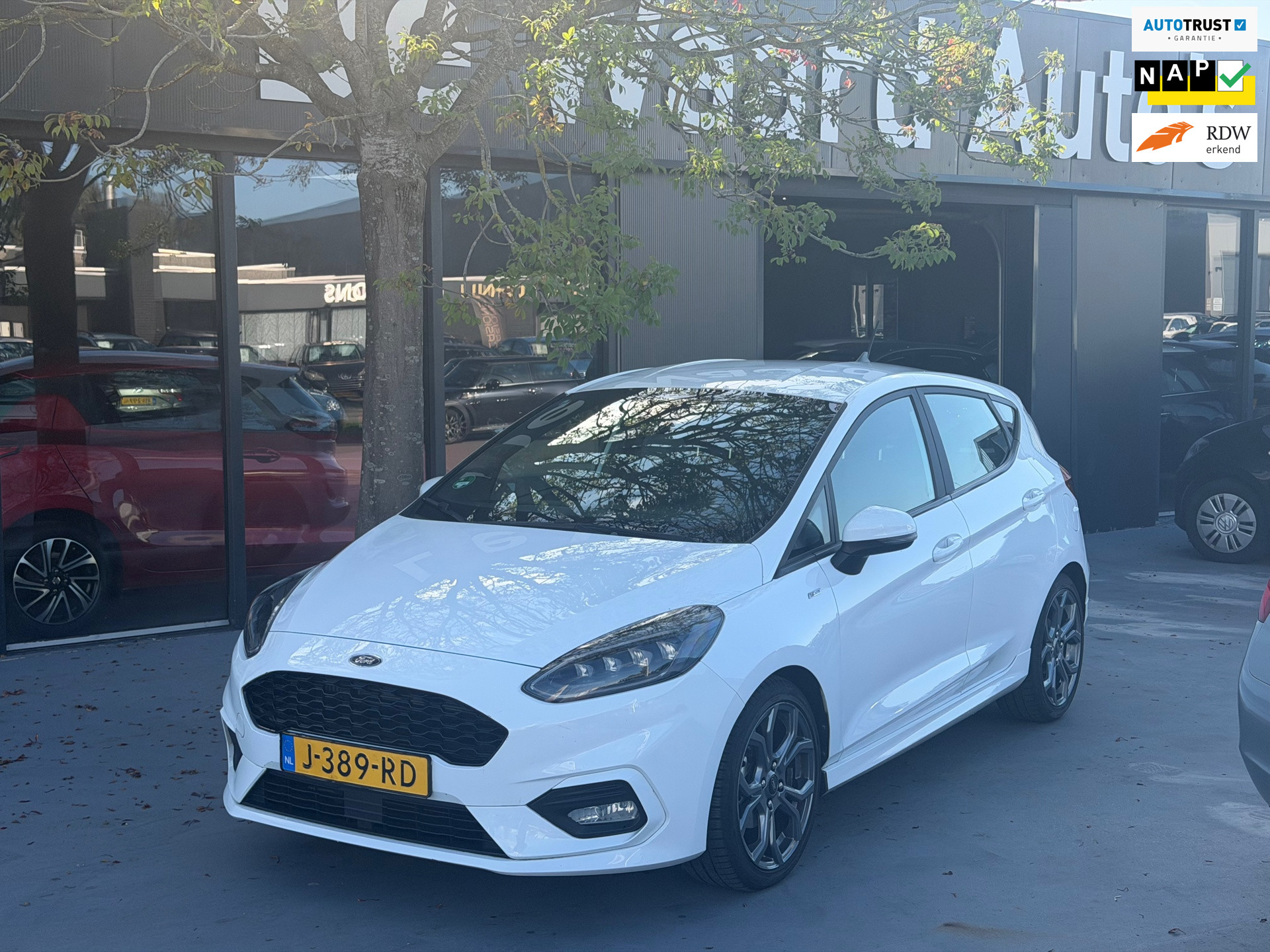 Ford Fiesta 1.0 EcoBoost ST-Line/airco/cruise/NAP/LM velgen/PDC Achter/1e eigenaar/Stoelverwarming/carplay/12 maanden garantie 2020 - voorkant