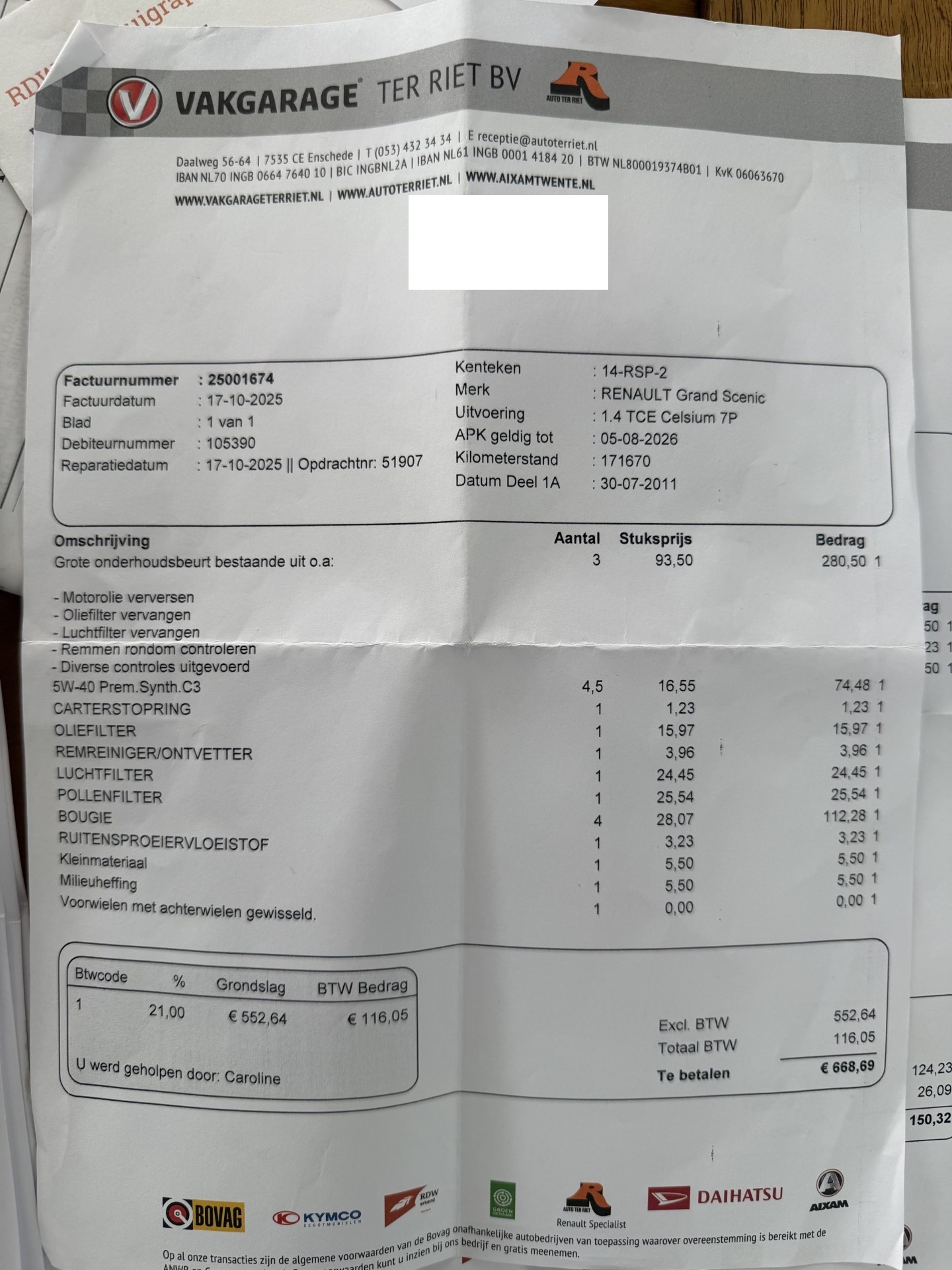 Foto van Renault Megane Scenic