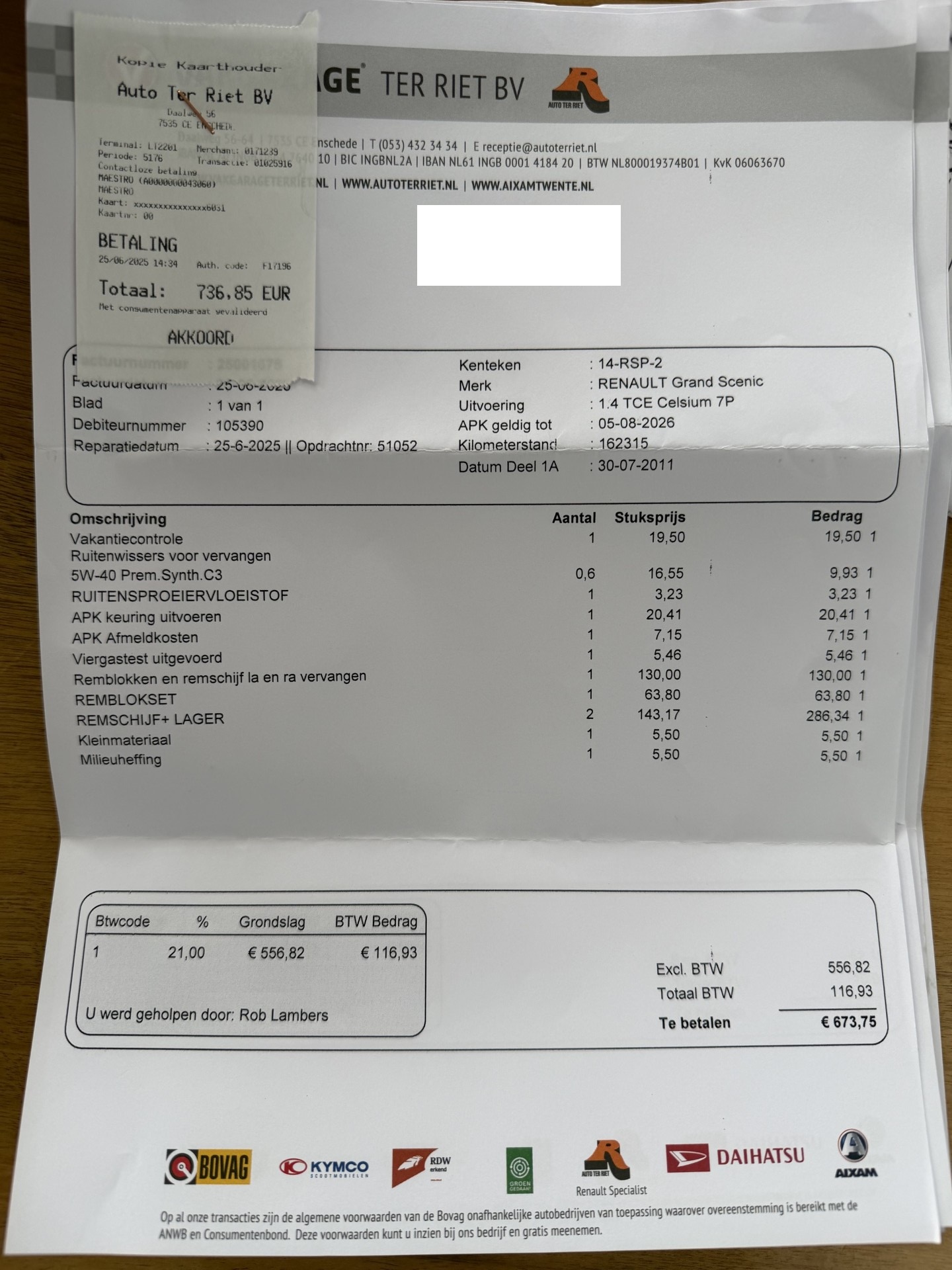 Foto van Renault Megane Scenic