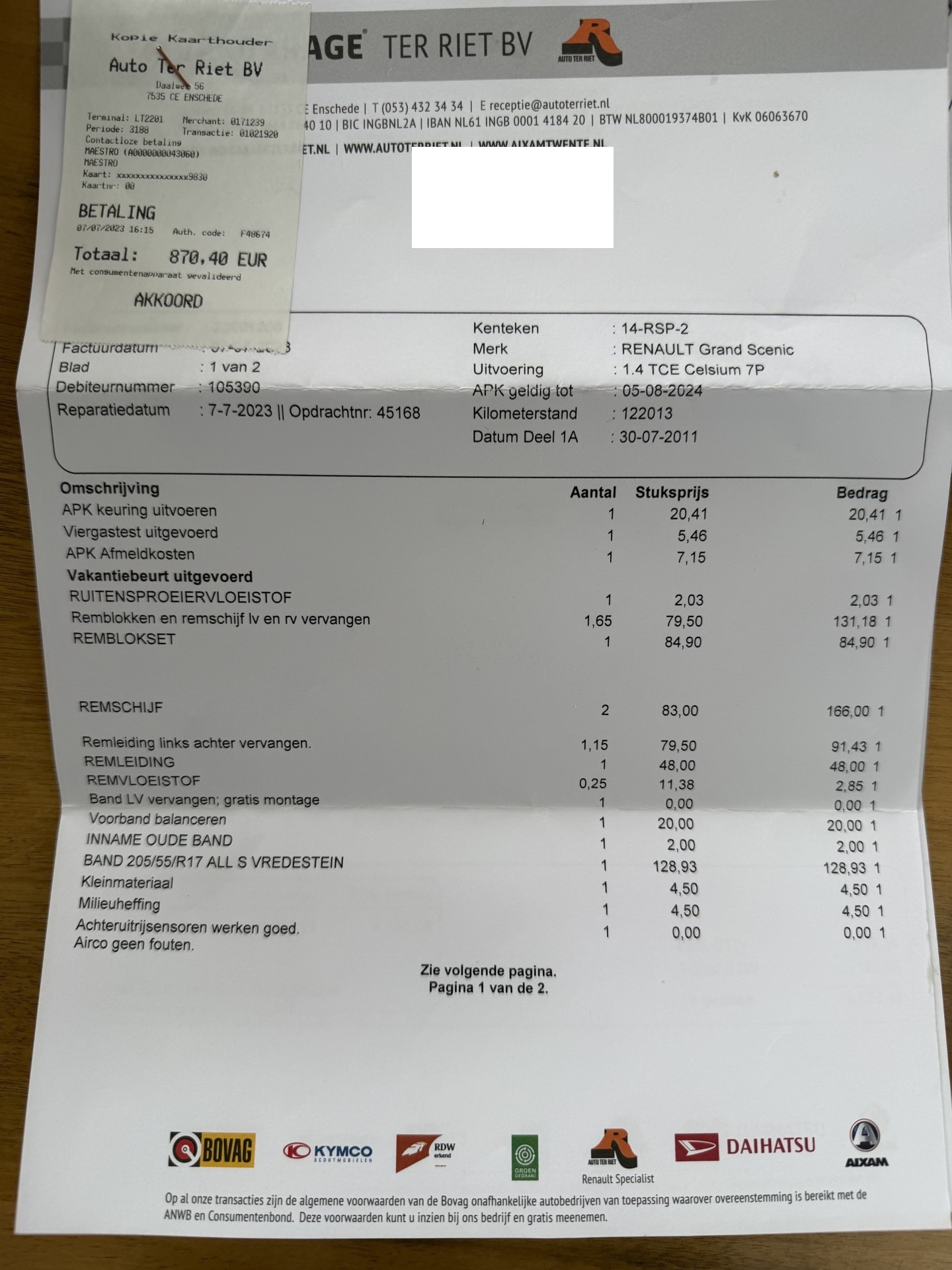 Foto van Renault Megane Scenic
