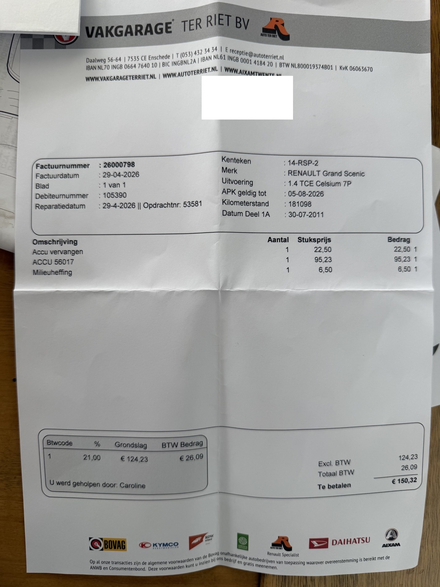Foto van Renault Megane Scenic